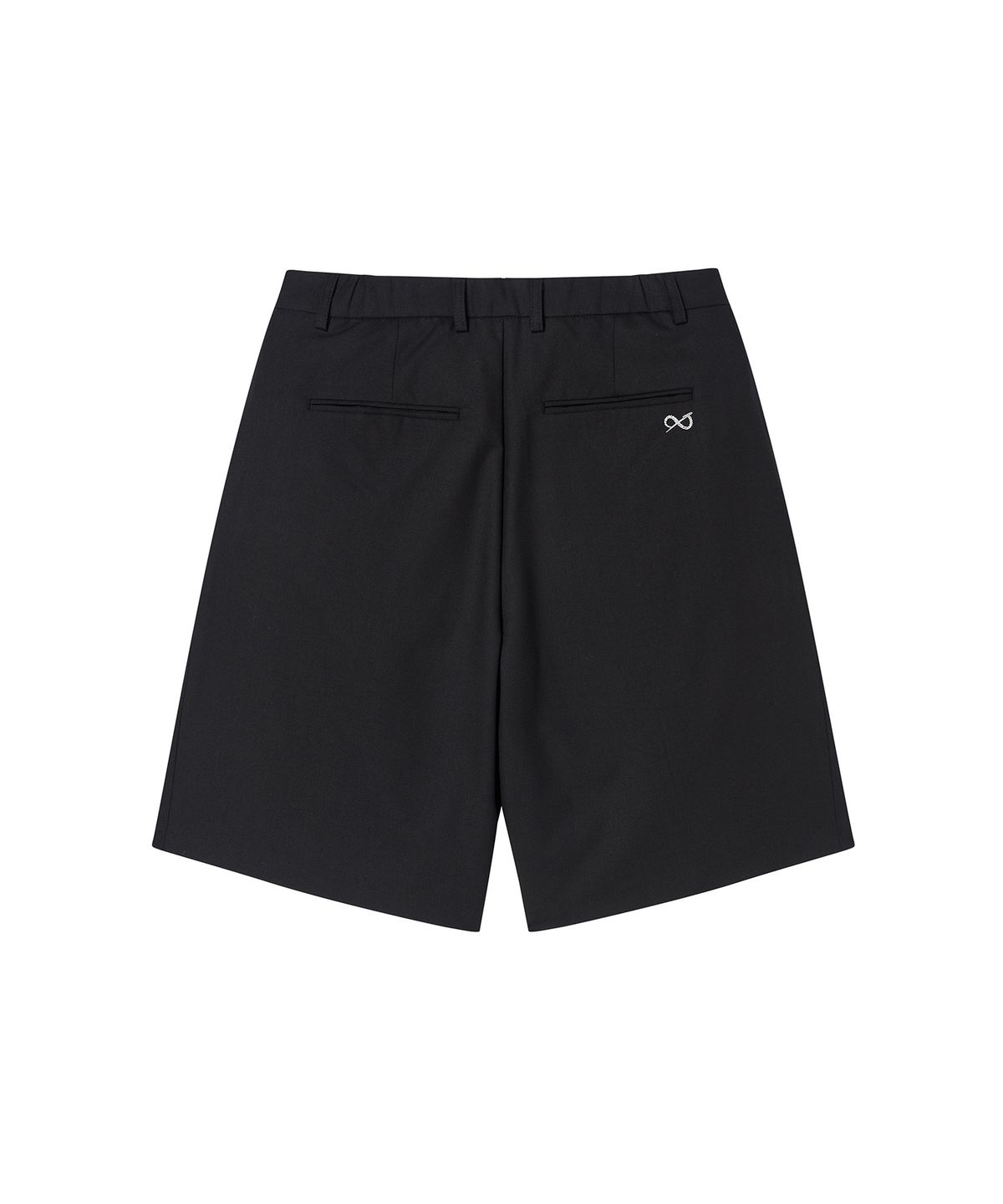 비욘드클로젯(BEYOND CLOSET) [COLLECTION LINE] 럭스 블렌드 페브릭 하프 팬츠 블랙