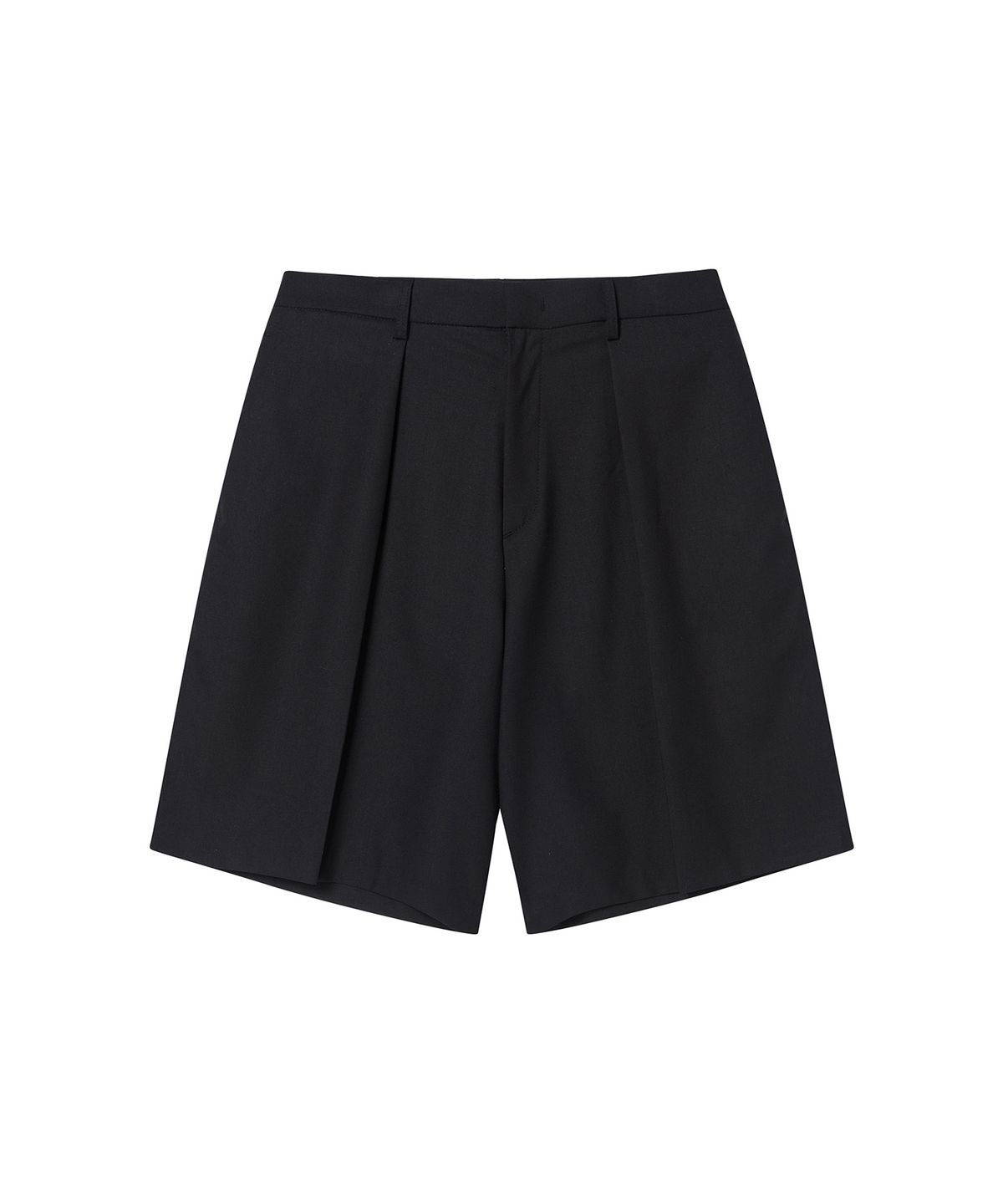 비욘드클로젯(BEYOND CLOSET) [COLLECTION LINE] 럭스 블렌드 페브릭 하프 팬츠 블랙