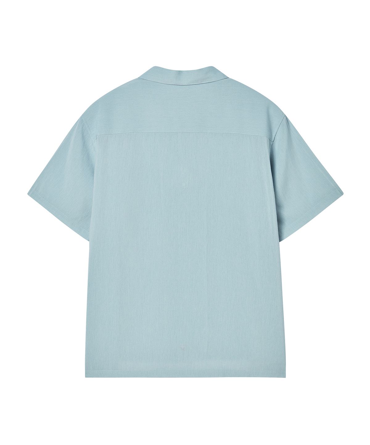 비욘드클로젯(BEYOND CLOSET) [COLLECTION LINE] 에어리 린넨 블렌드 오픈 카라 반팔 셔츠 블루