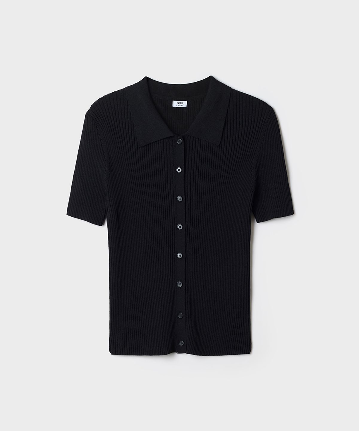 스파오(SPAO) [COOL] 칼라넥 골지 반팔 카디건_SPCKG25G02