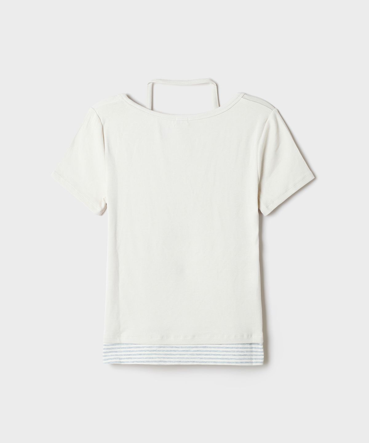 스파오(SPAO) 스트라이프 레이어드 반팔티_SPRWG25G06