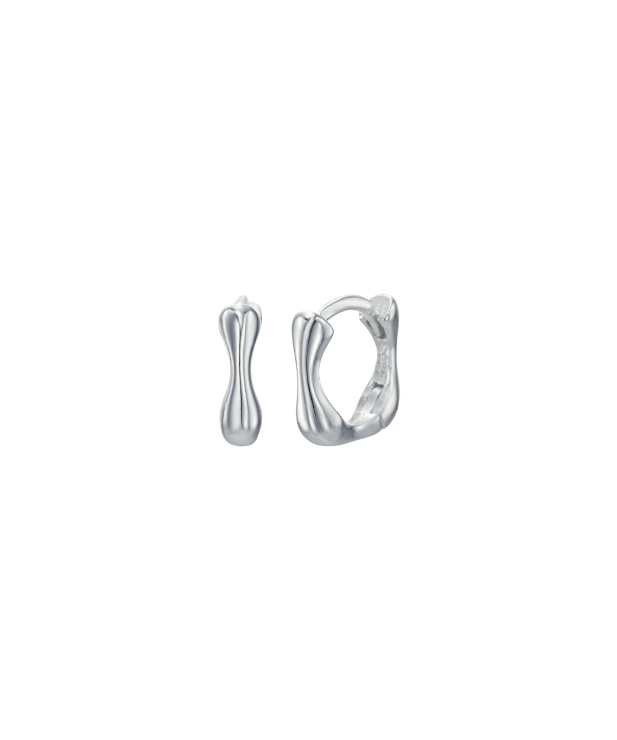더스틸룸(THESTILLROOM) [SILVER] #E2622 Square curve hoop earring