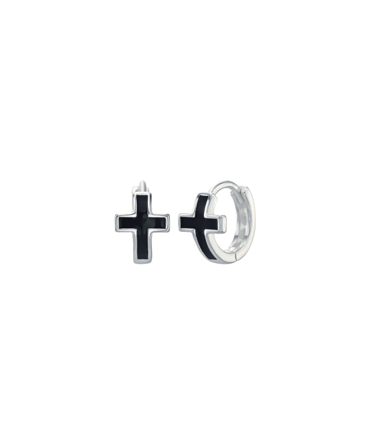 더스틸룸(THESTILLROOM) [SILVER] #E2624 Cross hoop earring
