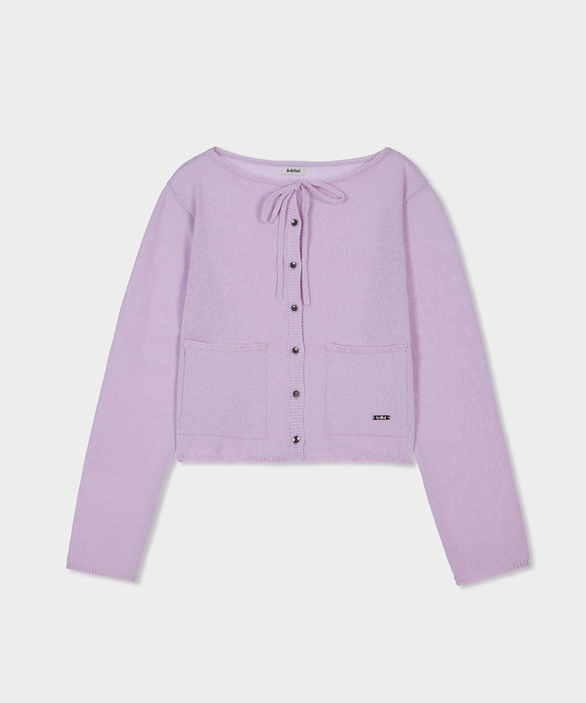 벨로엘(BELLOL) Off-shoulder halterneck cardigan LAVENDER
