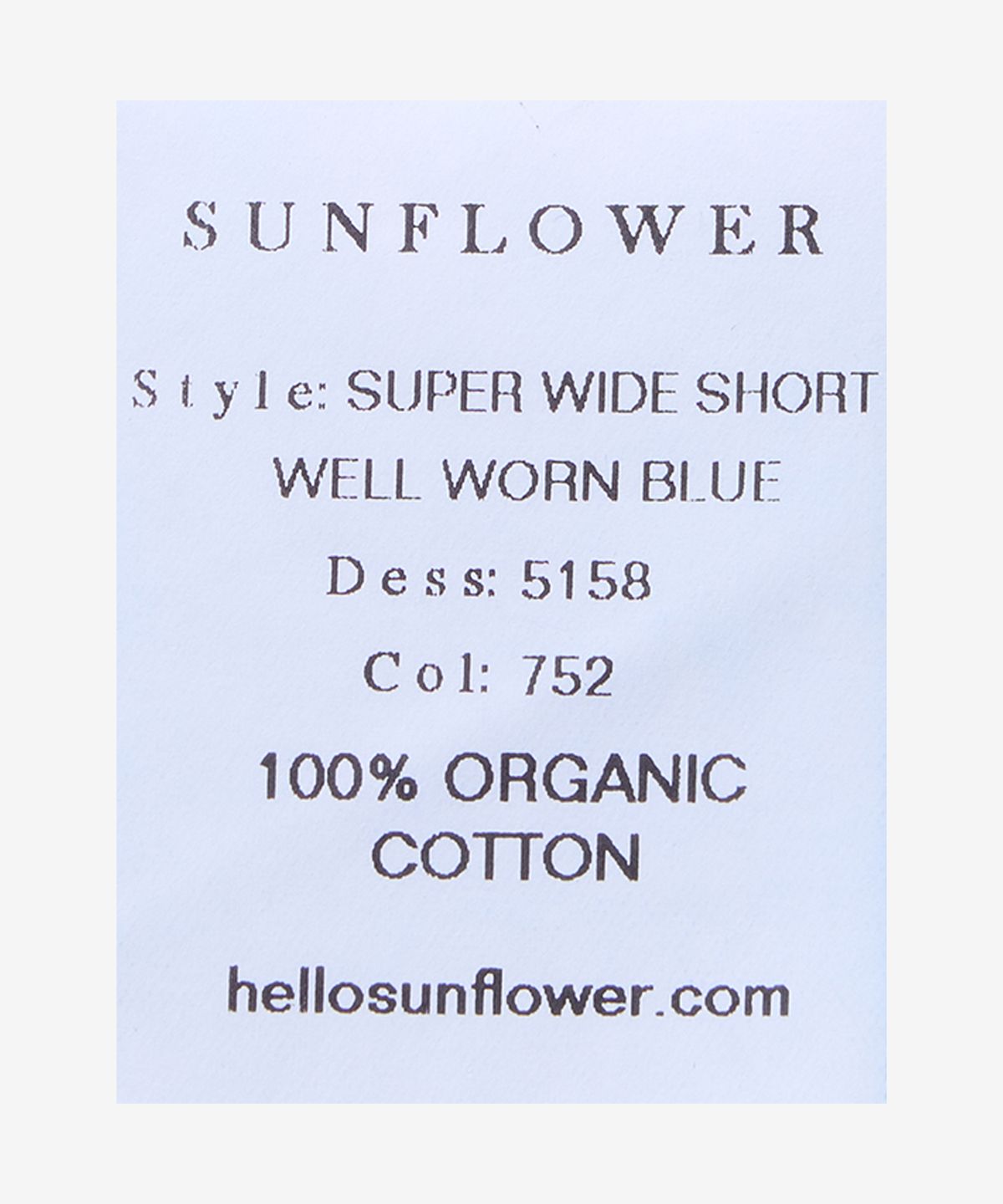 선플라워(SUNFLOWER) 슈퍼 와이드 데님 쇼츠 팬츠 - 웰 워 블루 / 51581752