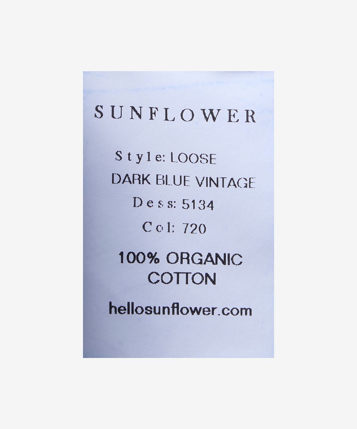 선플라워(SUNFLOWER) 루즈 데님 팬츠 - 다크 블루 빈티지 / 51341DKBLVT