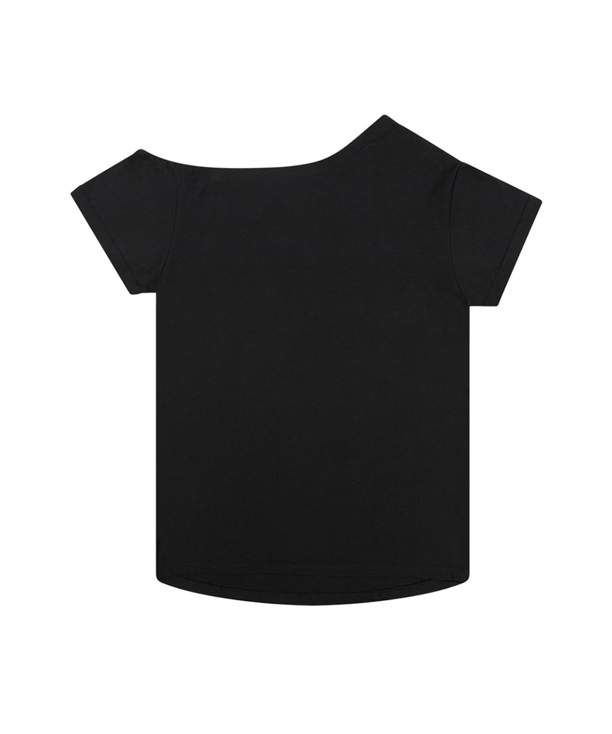 디오스피스(DAUSPICE) Choreo Rights One-Shoulder T-shirt Black