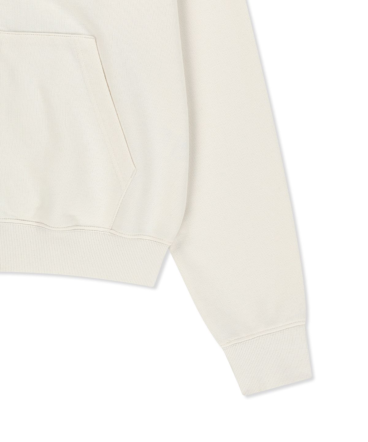마뗑킴(MATIN KIM) BACK LOGO ESSENTIAL HOODY ZIP UP IN IVORY