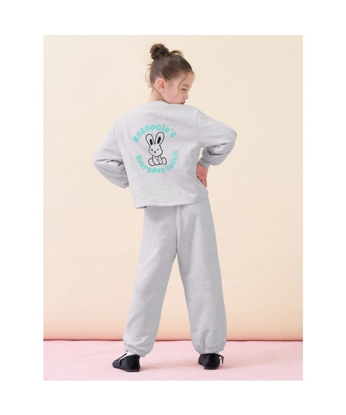 빈폴 키즈(BEANPOLE KIDS) 여아 빙키 그래픽 포인트 상하세트  그레이 (BI6141G053)