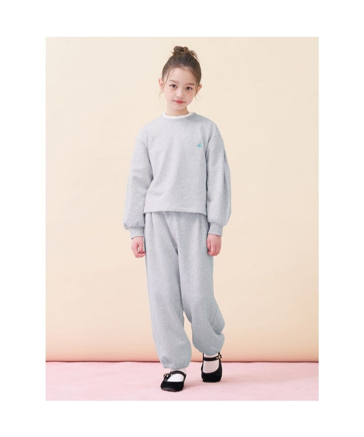 빈폴 키즈(BEANPOLE KIDS) 여아 빙키 그래픽 포인트 상하세트  그레이 (BI6141G053)