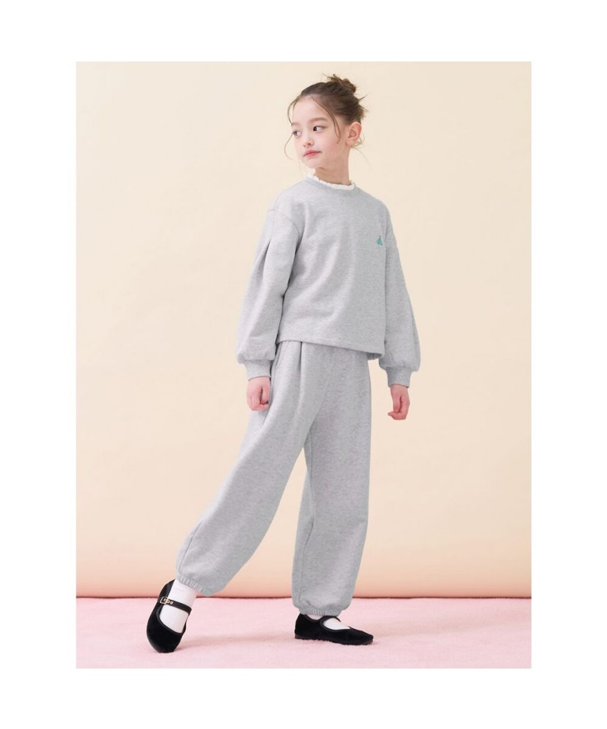 빈폴 키즈(BEANPOLE KIDS) 여아 빙키 그래픽 포인트 상하세트  그레이 (BI6141G053)