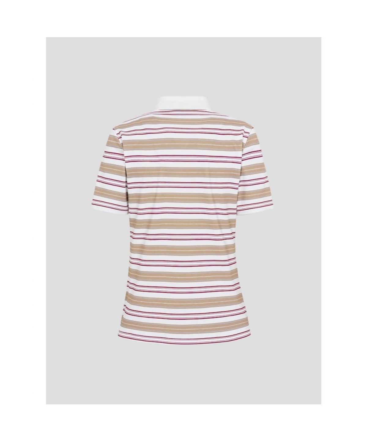 빈폴골프(BEANPOLE GOLF) 여성 스트라이프 반소매 티셔츠 - 베이지