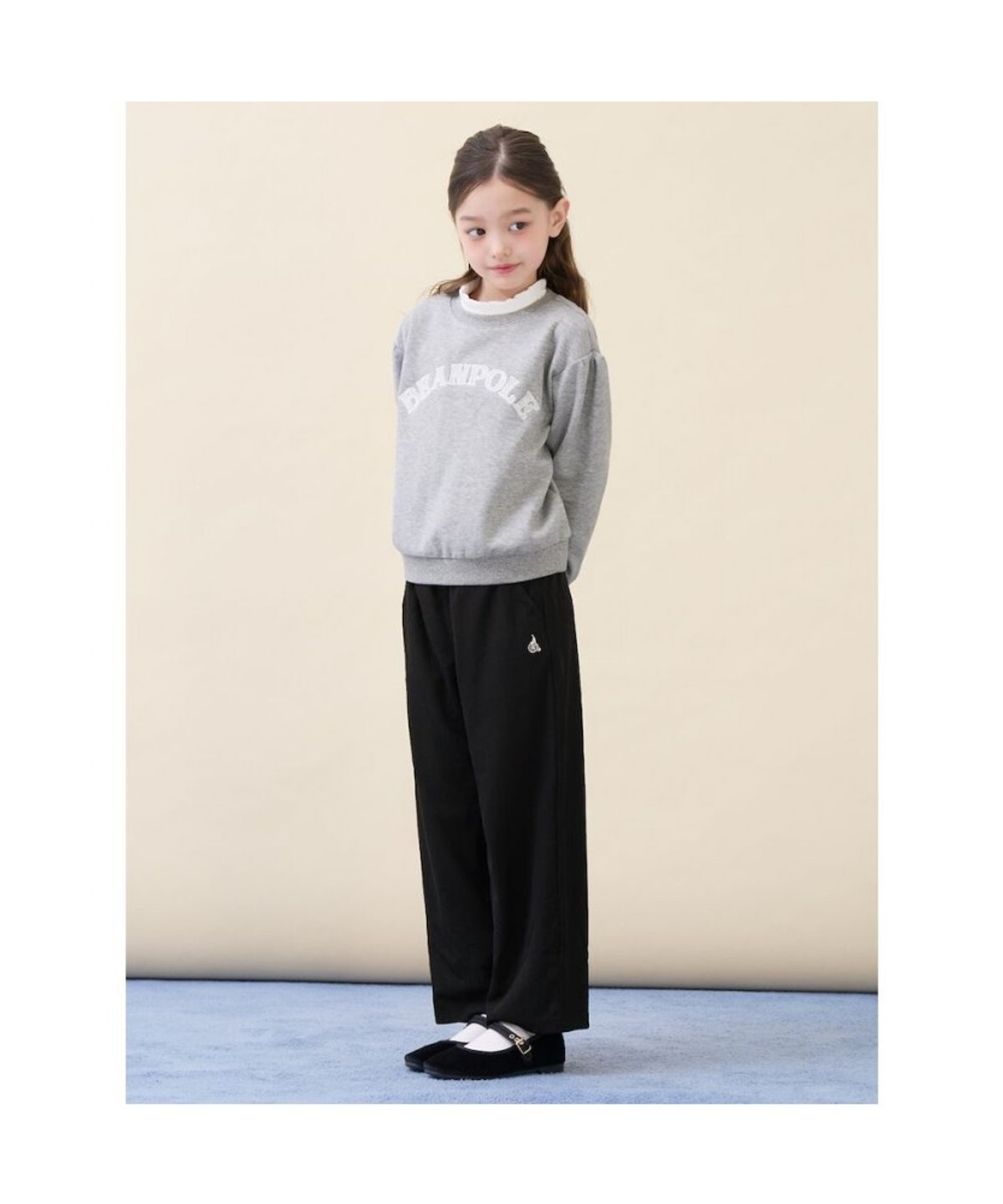 빈폴 키즈(BEANPOLE KIDS) 여아 골지 여아 와이드 팬츠  블랙 (BI6121G055)