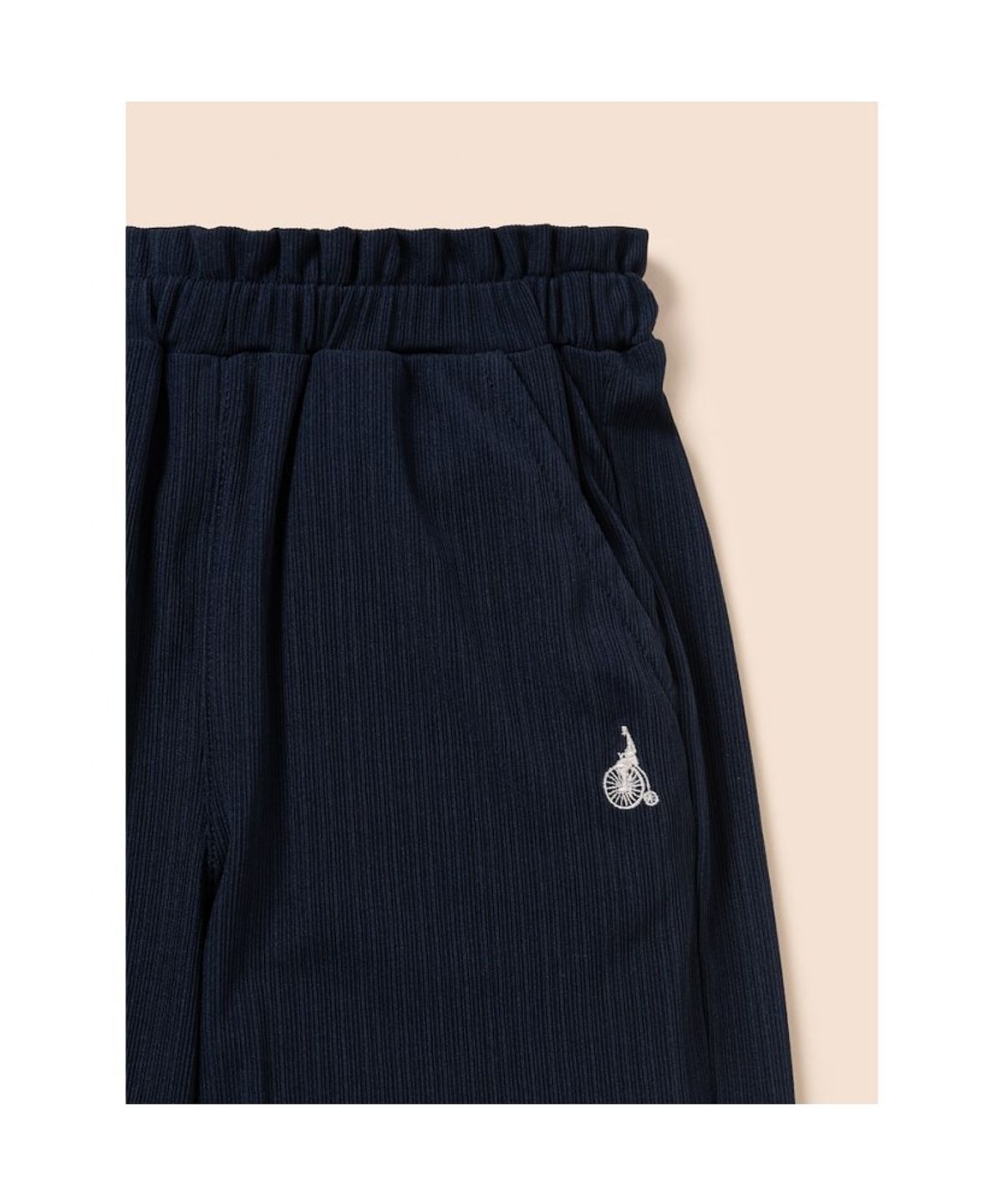 빈폴 키즈(BEANPOLE KIDS) 여아 골지 여아 와이드 팬츠  네이비 (BI6121G05R)