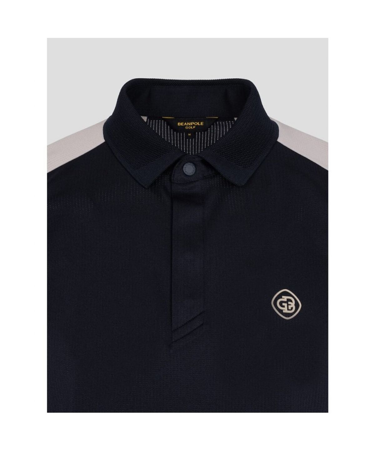 빈폴골프(BEANPOLE GOLF) [B_under] 남성 어깨 컬러 배색 반소매 티셔츠 - 블랙
