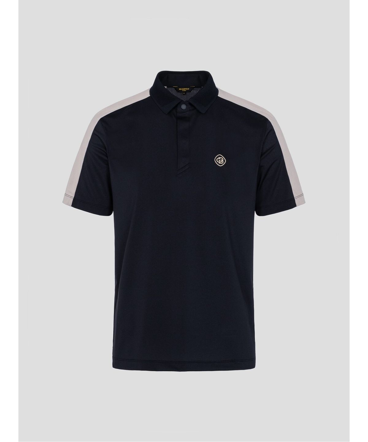 빈폴골프(BEANPOLE GOLF) [B_under] 남성 어깨 컬러 배색 반소매 티셔츠 - 블랙