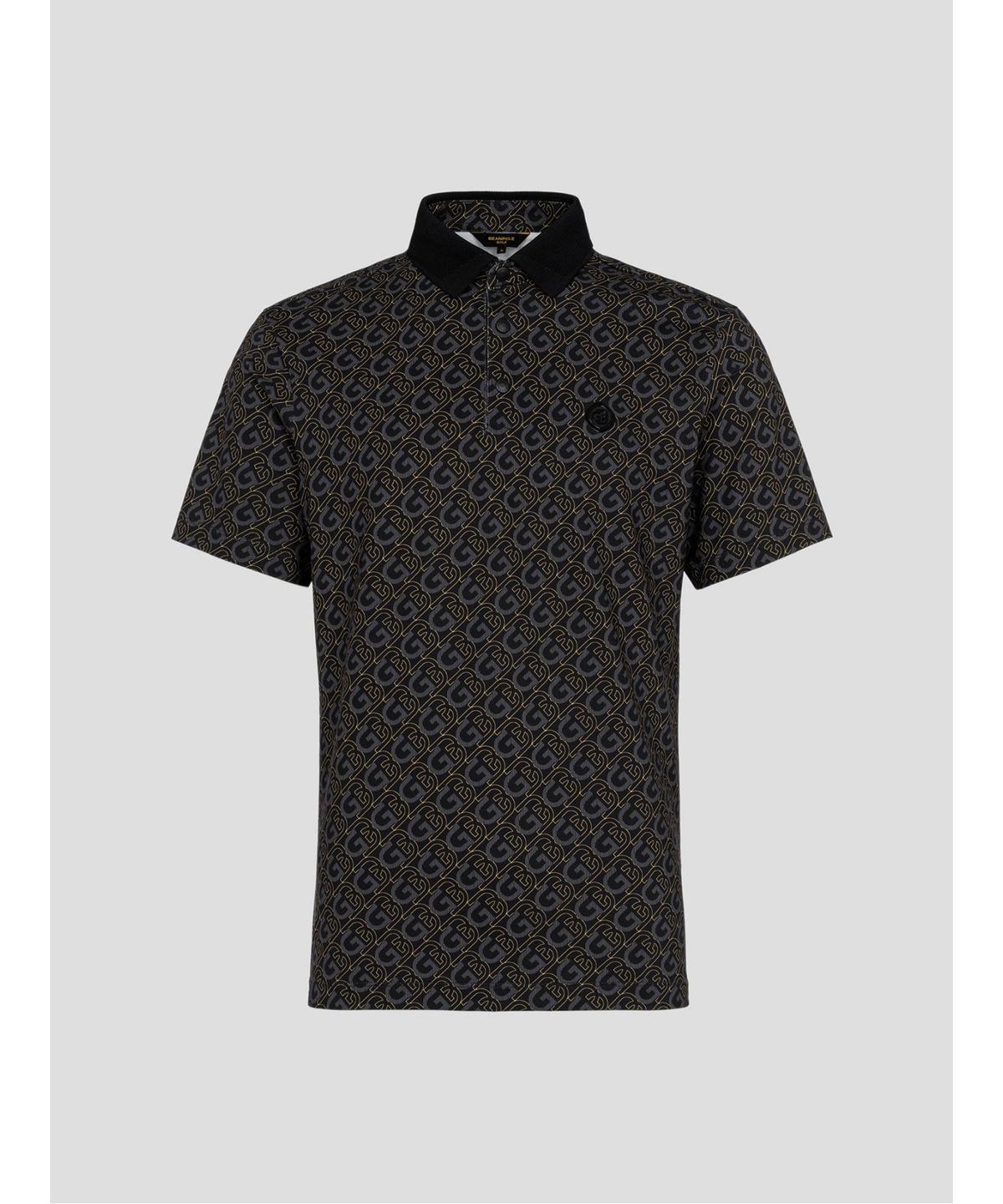 빈폴골프(BEANPOLE GOLF) [B_under] 남성 심볼 패턴 반소매 티셔츠 - 블랙