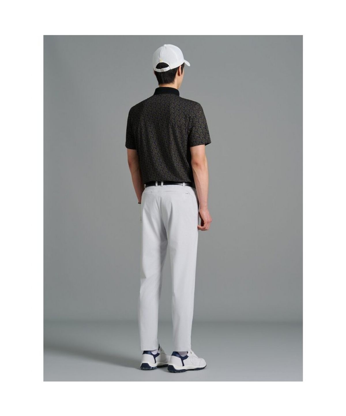 빈폴골프(BEANPOLE GOLF) [B_under] 남성 심볼 패턴 반소매 티셔츠 - 블랙
