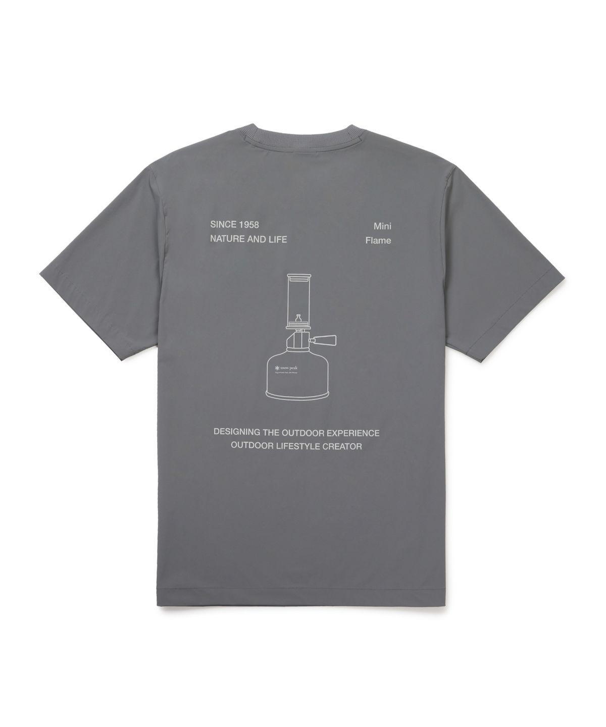 스노우피크 어패럴(SNOWPEAK APPAREL) 아쿠아엑스 냉감 램프 그래픽 반팔 티셔츠 (S26MMPTS88) Dark Gray