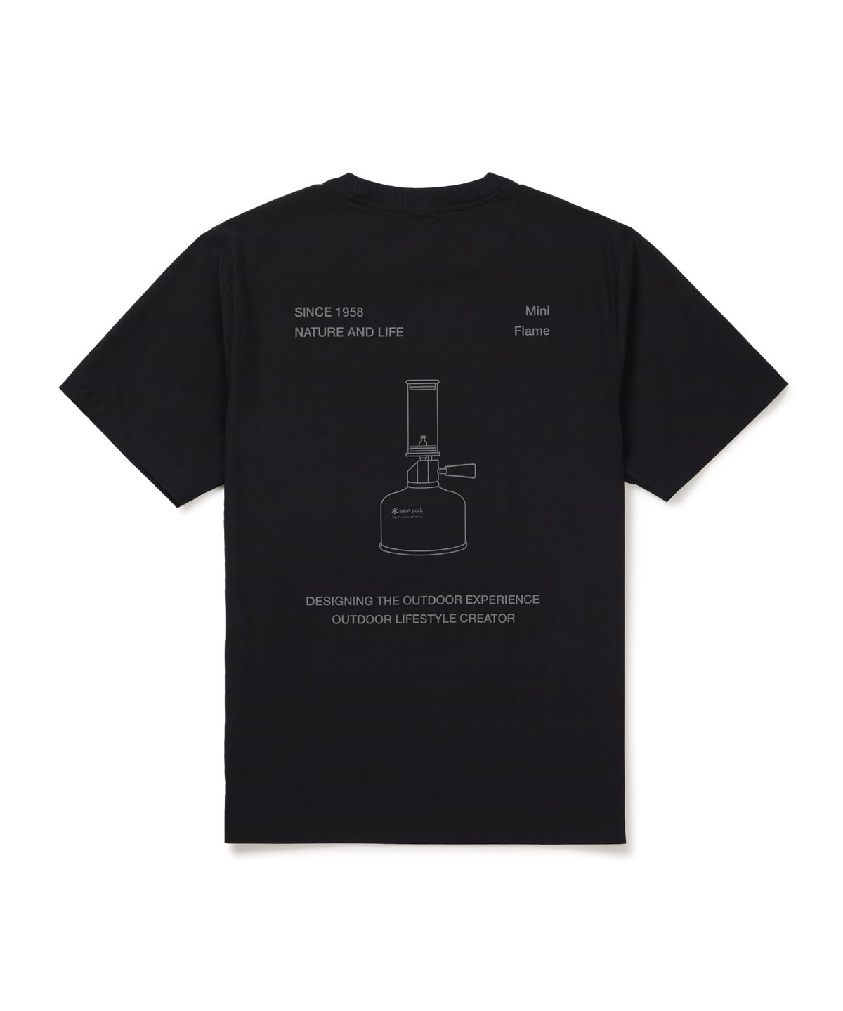 스노우피크 어패럴(SNOWPEAK APPAREL) 아쿠아엑스 냉감 램프 그래픽 반팔 티셔츠 (S26MMPTS88) Black