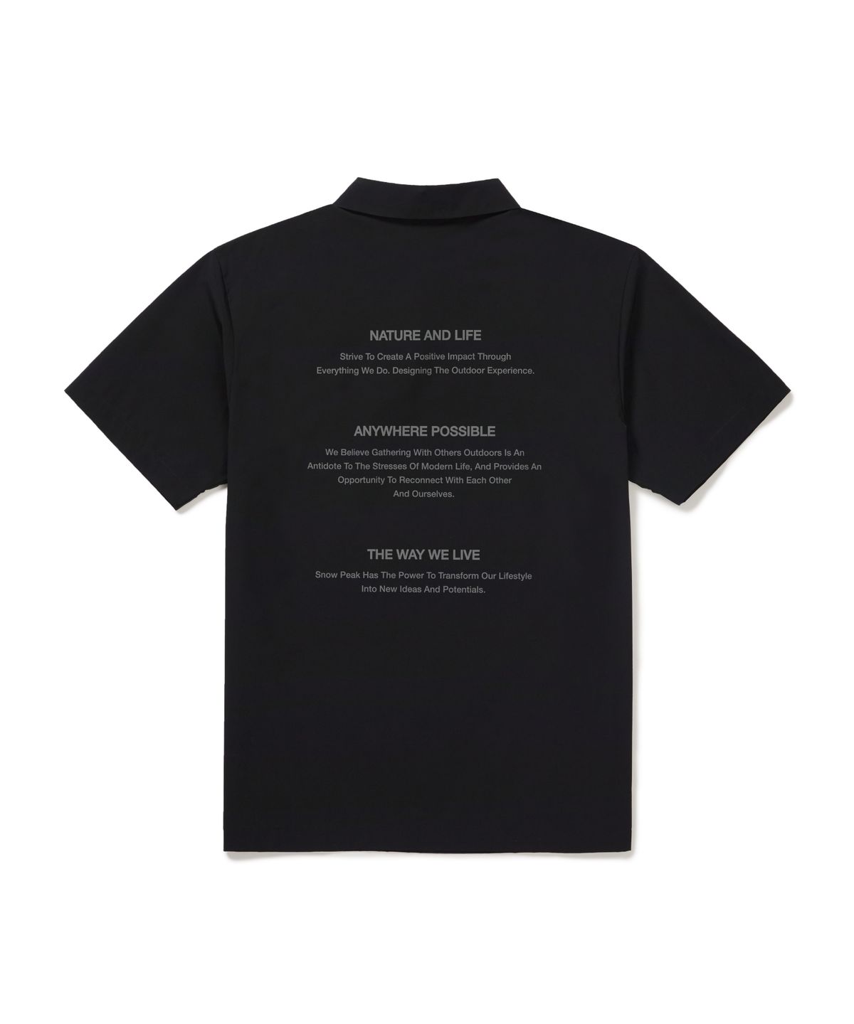 스노우피크 어패럴(SNOWPEAK APPAREL) 아쿠아엑스 냉감 레터링 반팔 폴로 티셔츠 (S26MMPPS88) Black