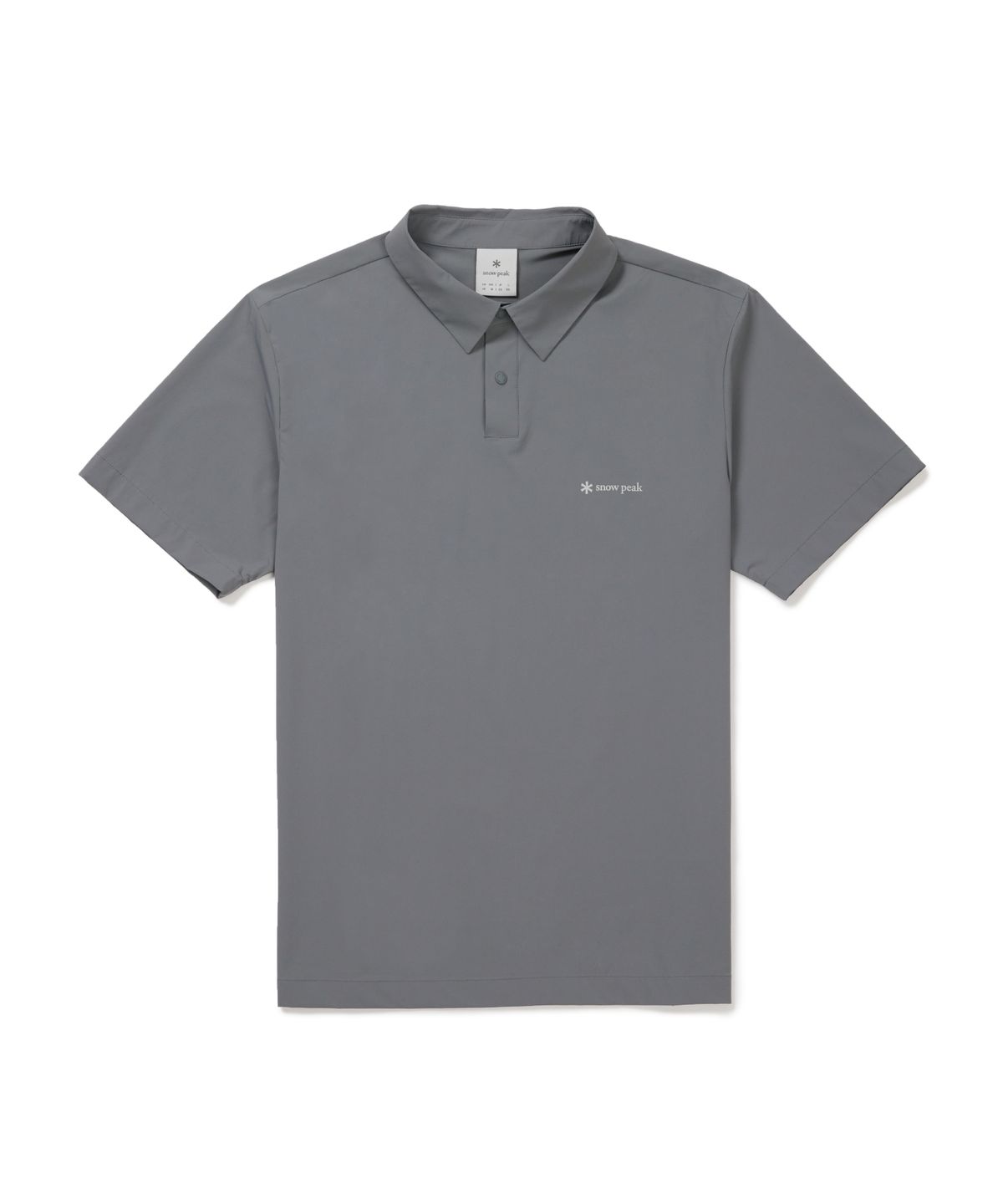 스노우피크 어패럴(SNOWPEAK APPAREL) 아쿠아엑스 냉감 레터링 반팔 폴로 티셔츠 (S26MMPPS88) Dark Gray