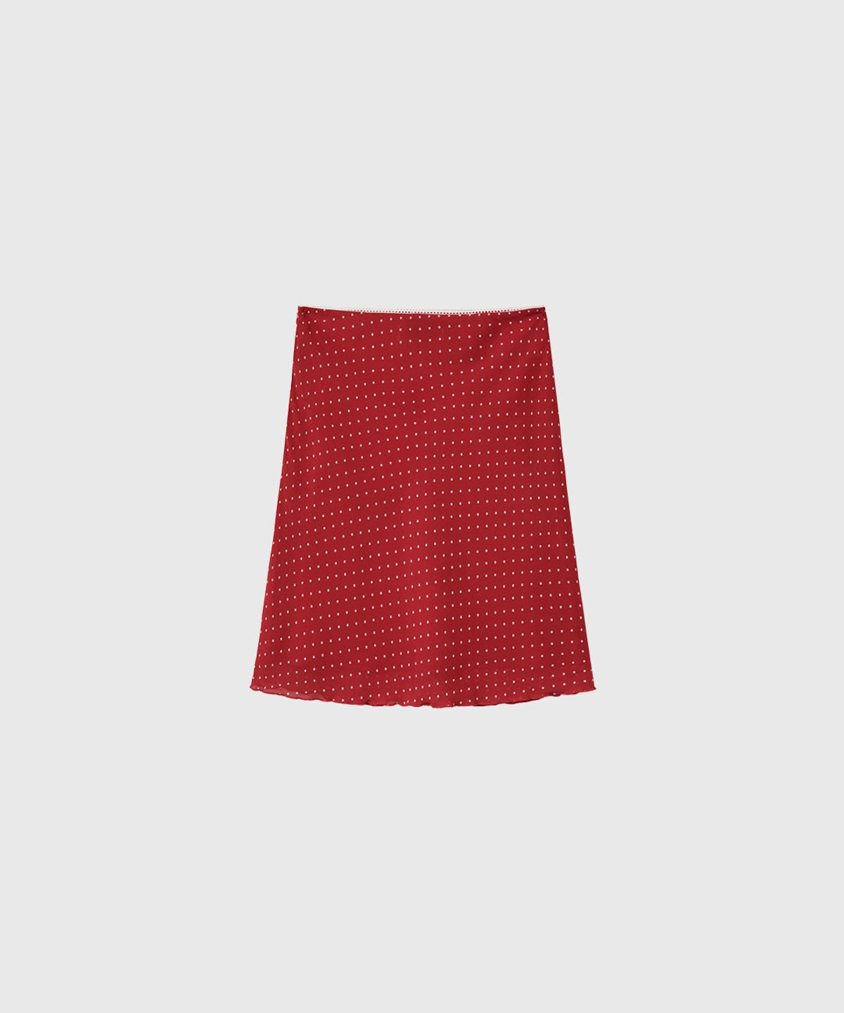 제너럴아이디어(GENERALIDEA) 도트 시어 미디 스커트 [RED] / GF2LSK517