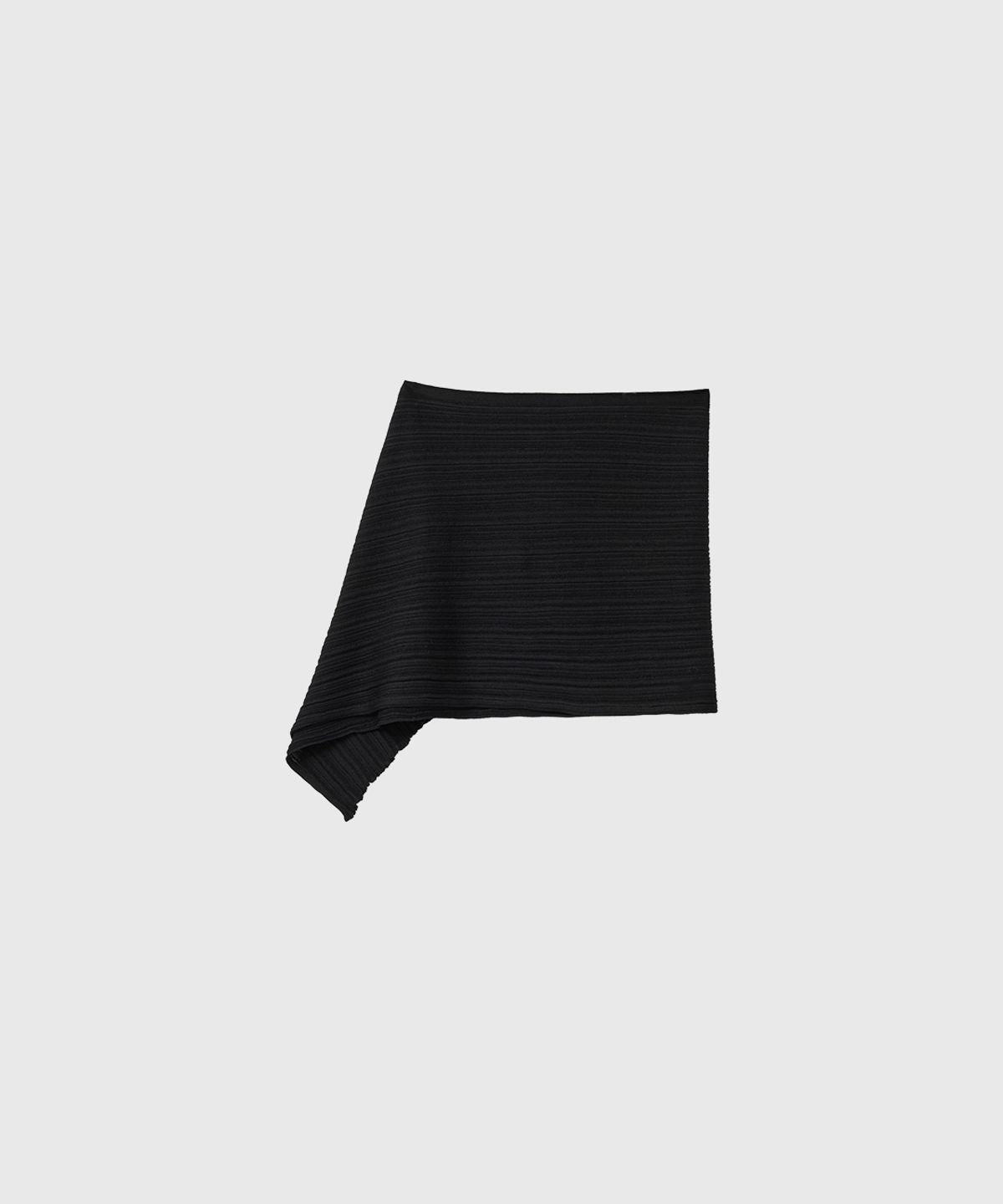 제너럴아이디어(GENERALIDEA) 플리츠 니트 랩 스커트 [BLACK] / GF2LET529