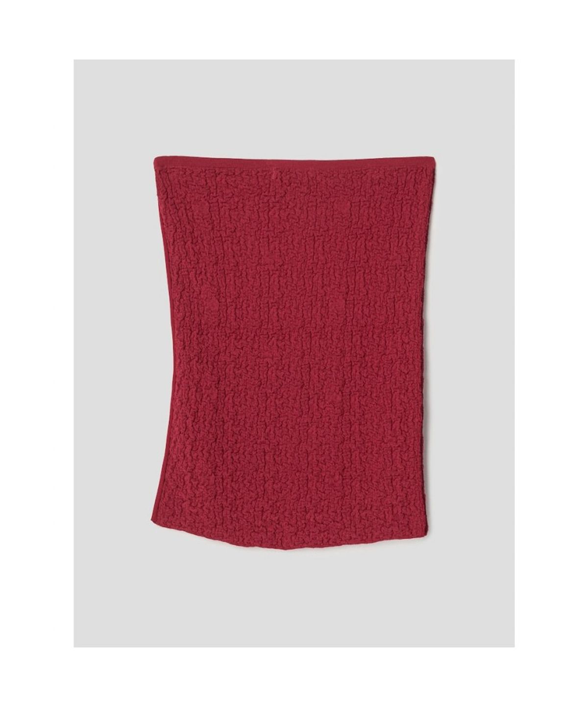 앙개(ANGGAE) Textured Tube Top  Red