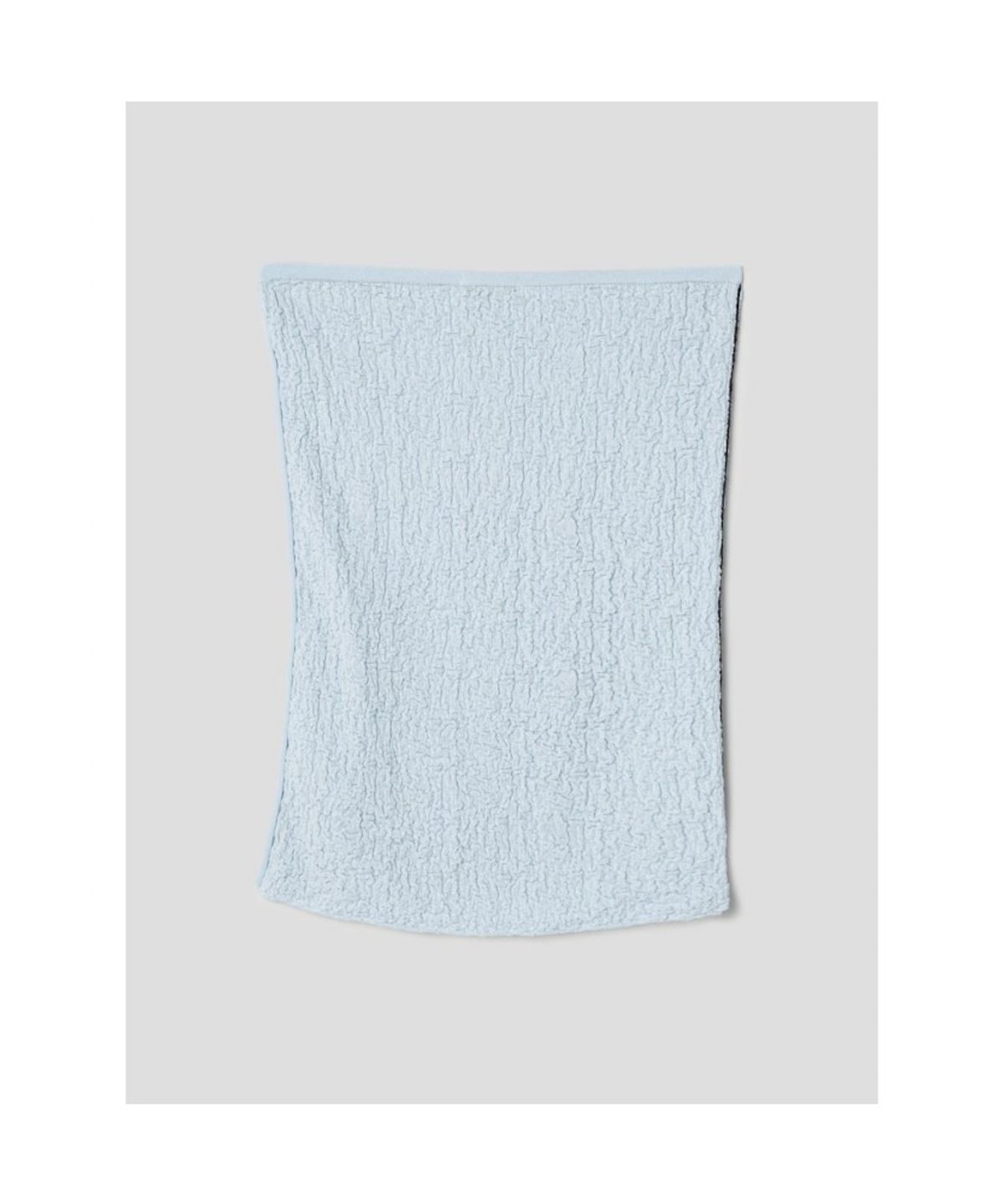 앙개(ANGGAE) Textured Tube Top  Blue