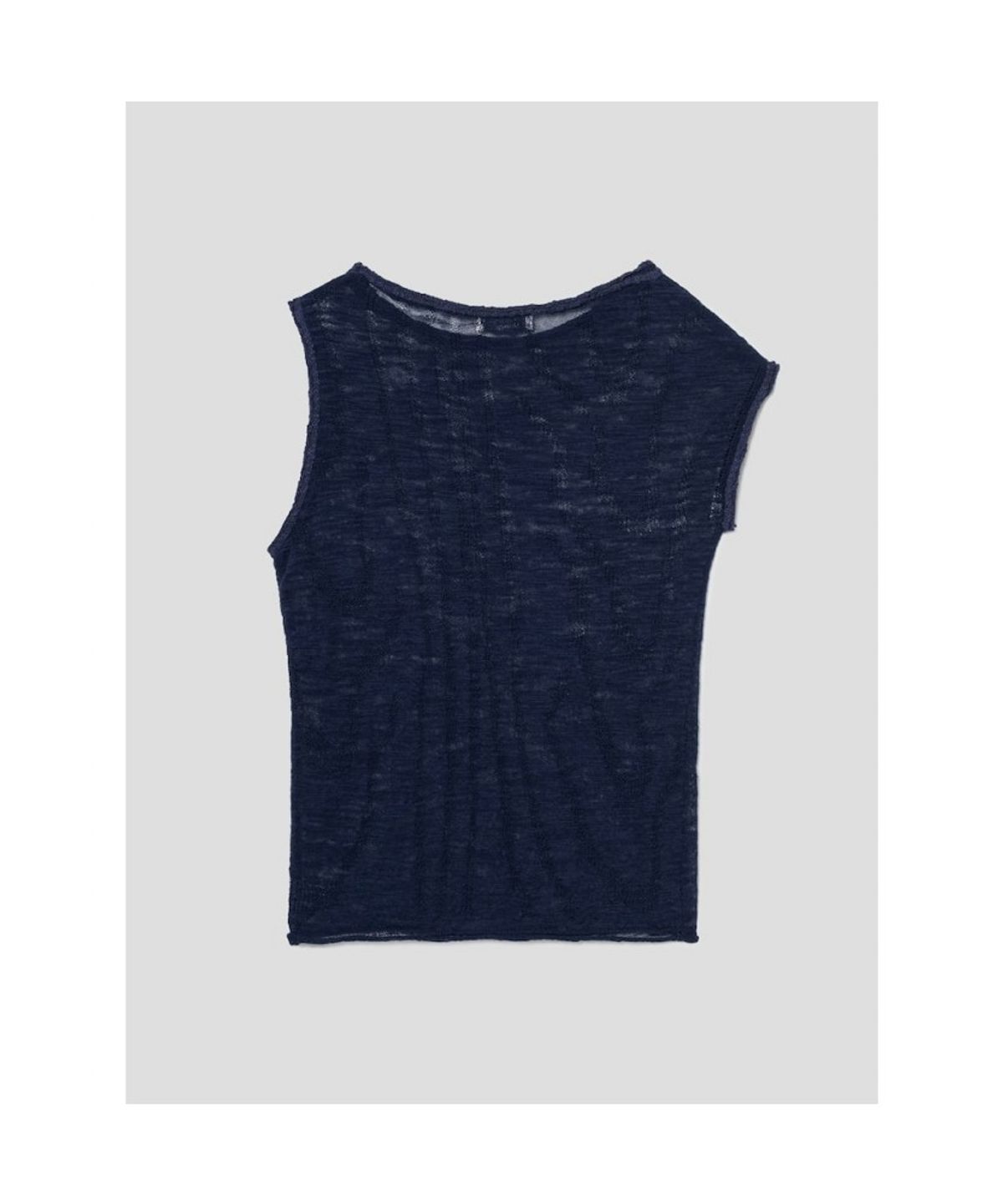 앙개(ANGGAE) Wave Knit Top  Navy