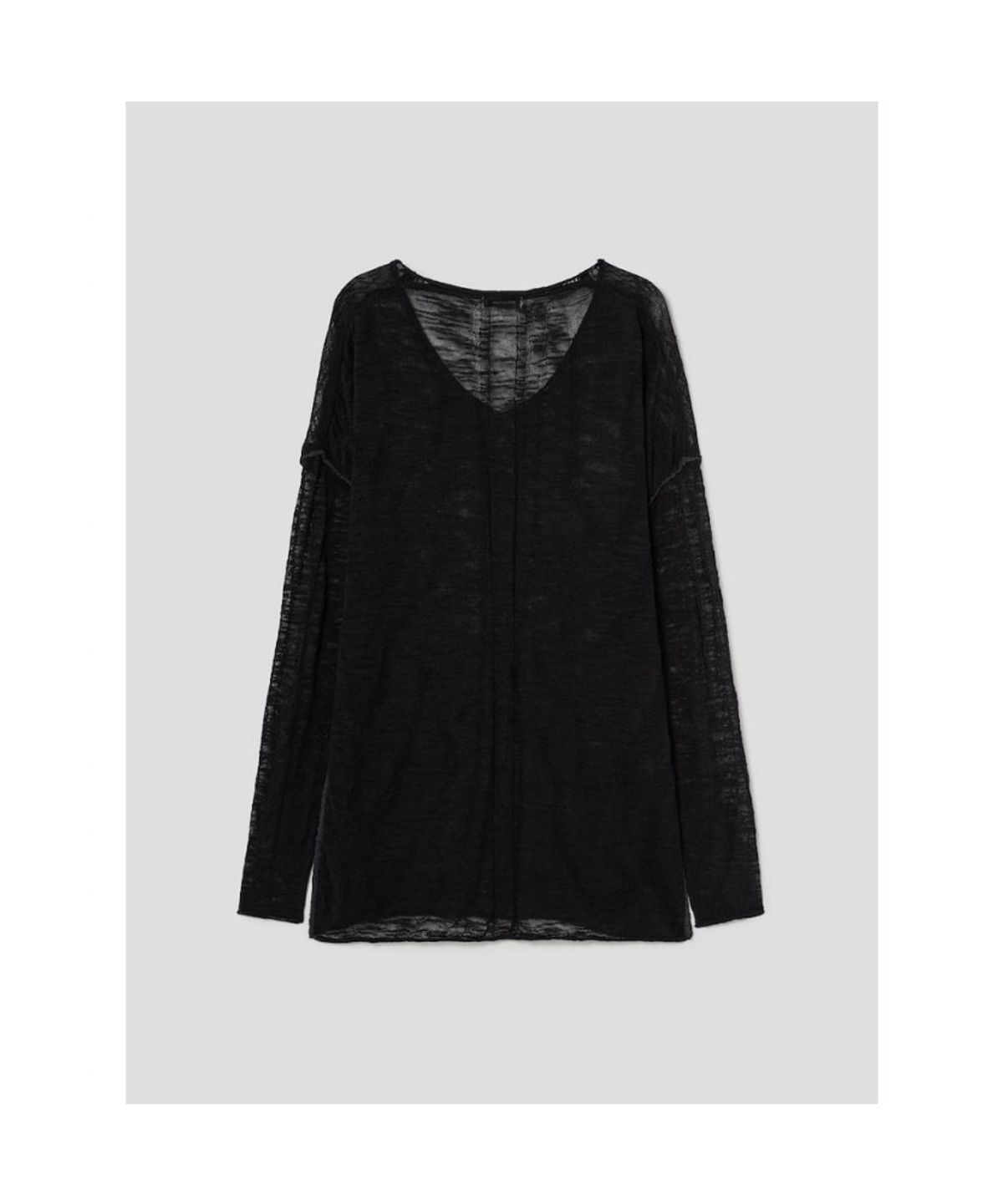 앙개(ANGGAE) Wave Knit Loose Pullover  Black
