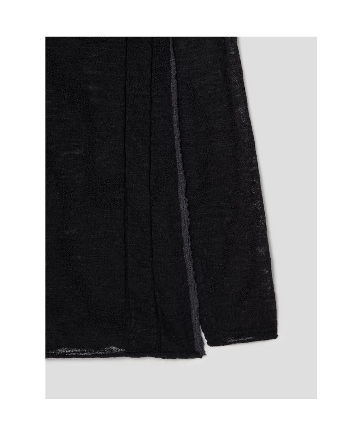 앙개(ANGGAE) Wave Knit Loose Pullover  Black