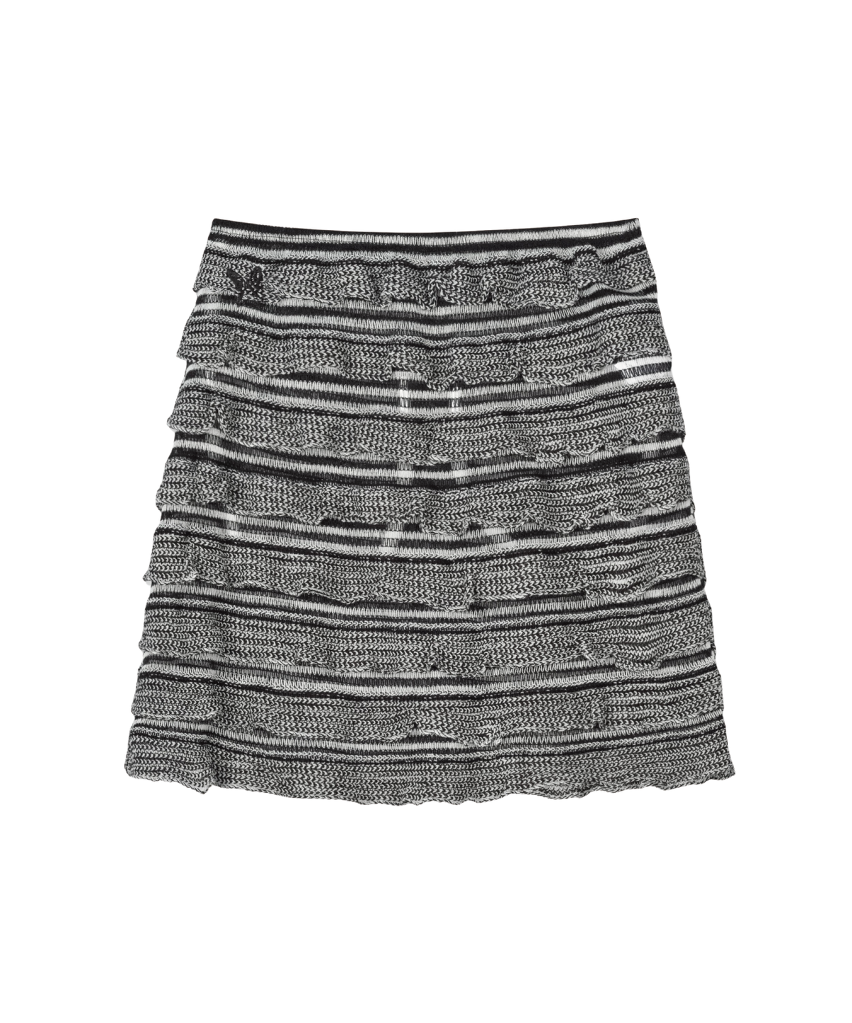 구월십일(GUWOLSIBIL) CUT EDGE LACE LAYERED SKIRT BLACK