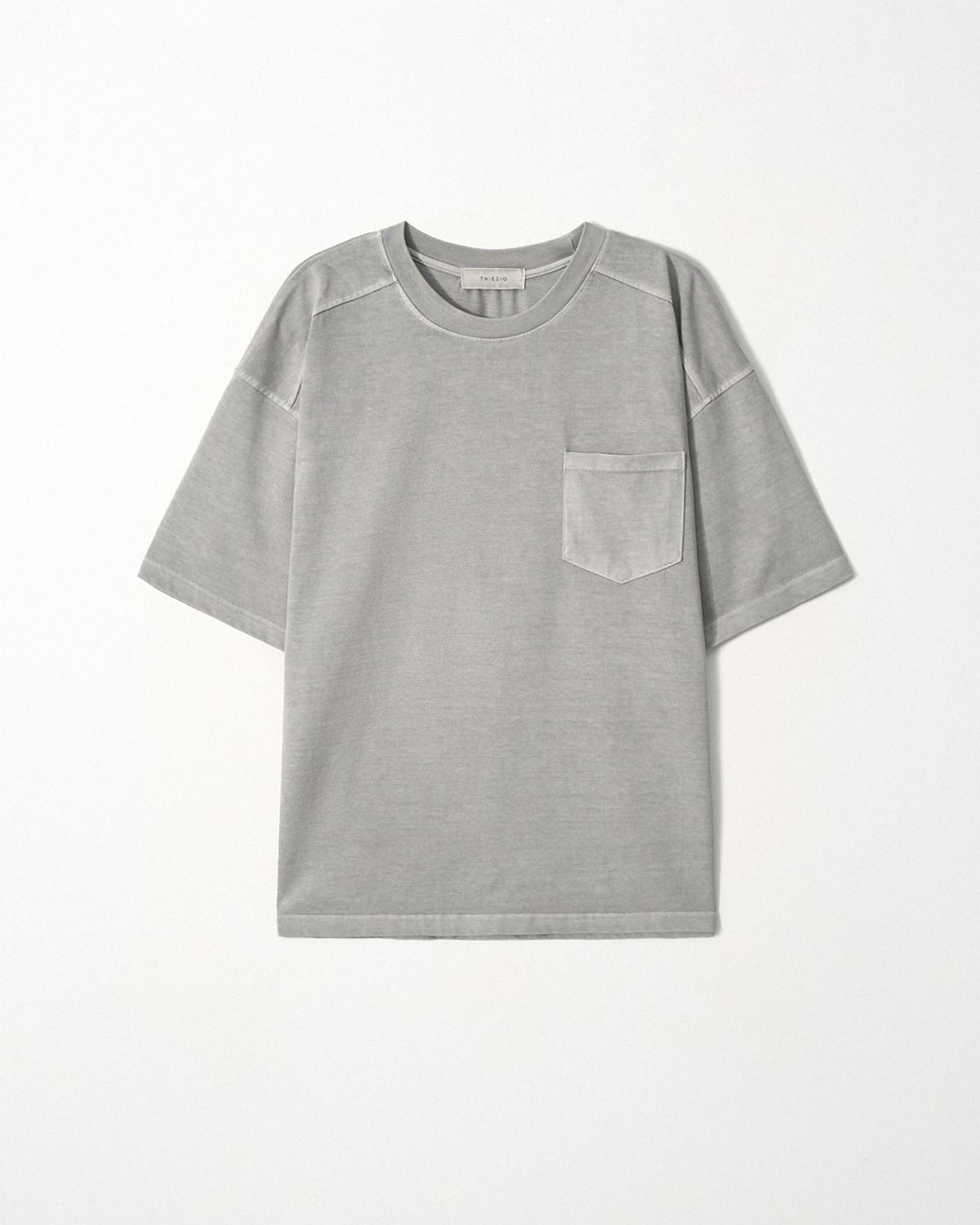 이지오(EZIO) Pigment Pocket T-shirt_Light Grey