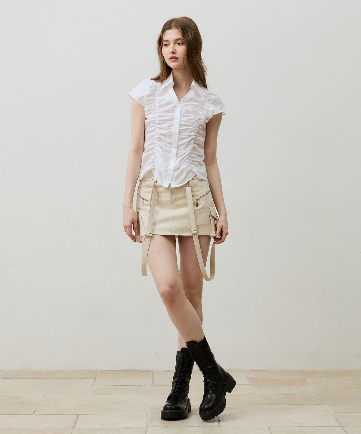 아리킴(ARIKIM) BELLA MINI SKIRT PANTS / BEIGE