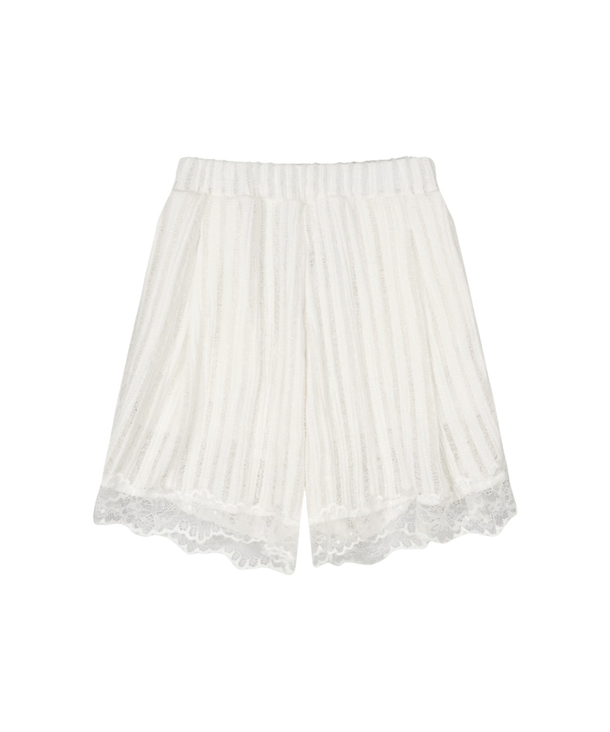 구월십일(GUWOLSIBIL) KNIT MASH SKIRT PANTS WHITE
