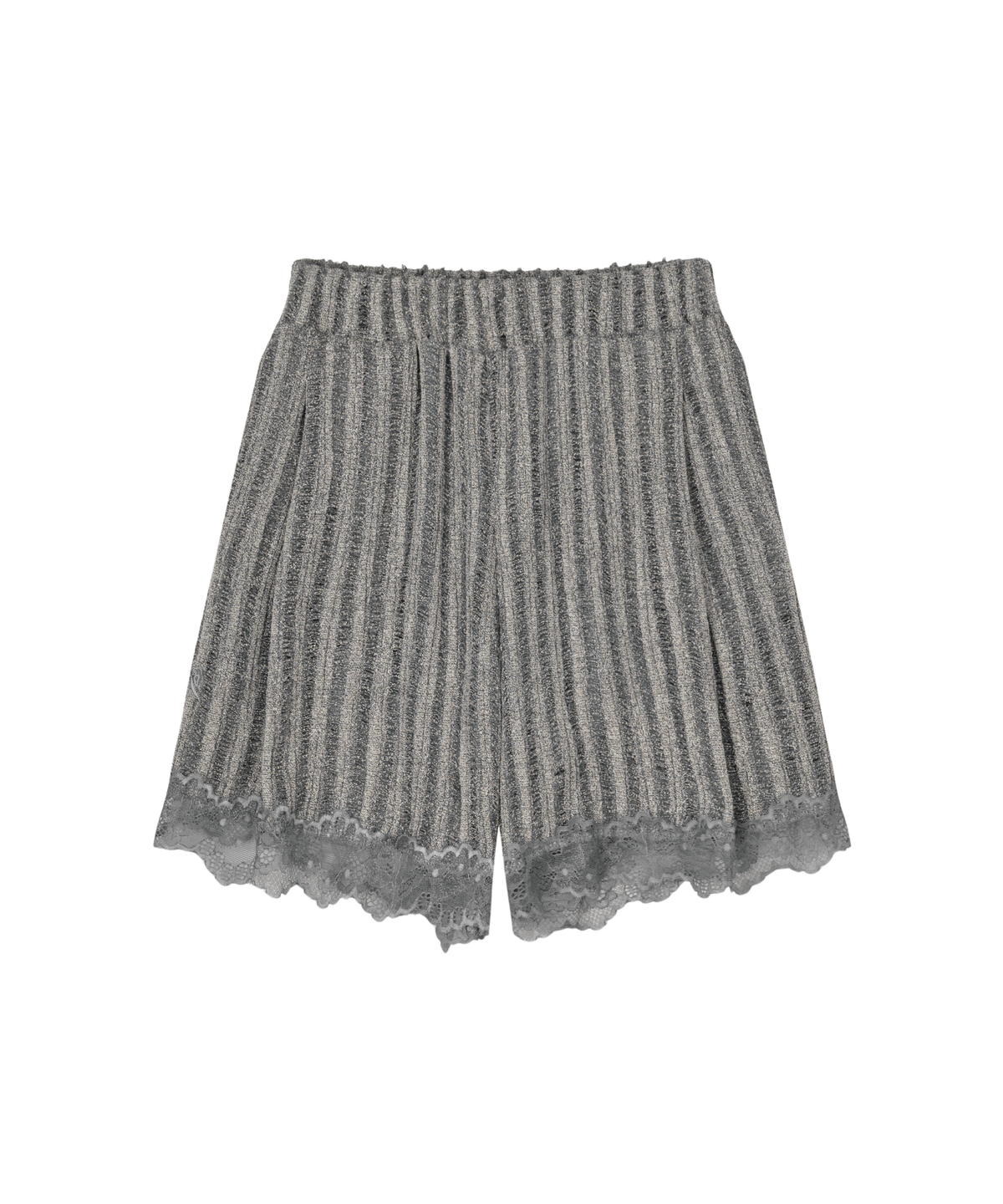 구월십일(GUWOLSIBIL) KNIT MASH SKIRT PANTS GREY