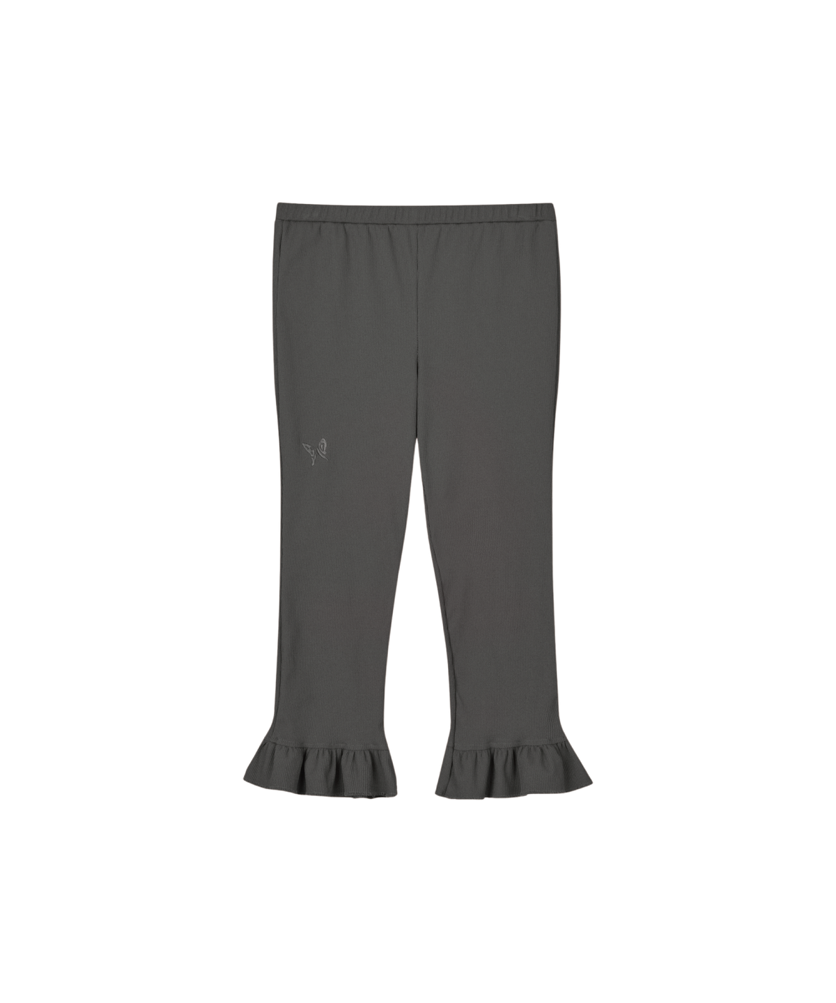 구월십일(GUWOLSIBIL) THREE-QUARTER FRILL LEGGINGS CHARCOAL