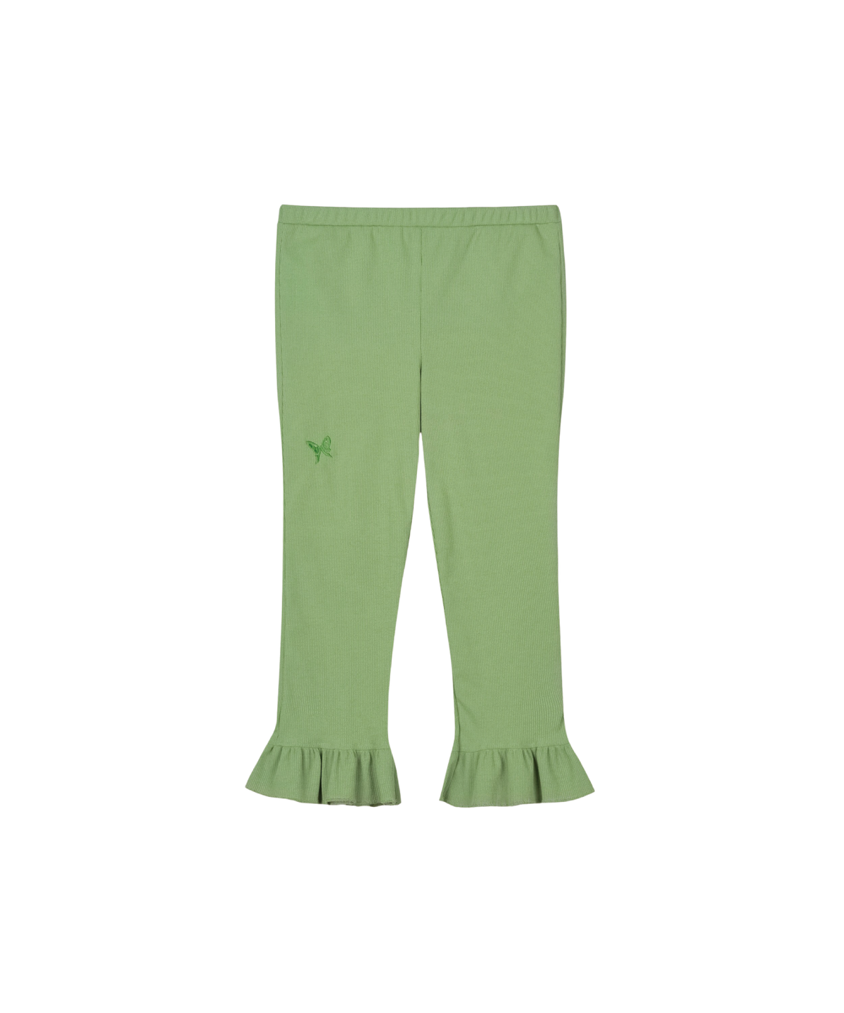 구월십일(GUWOLSIBIL) THREE-QUARTER FRILL LEGGINGS GREEN