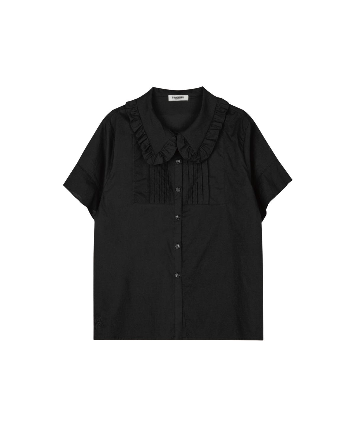 구월십일(GUWOLSIBIL) BOHEMIAN ACCORDION SHIRT BLACK
