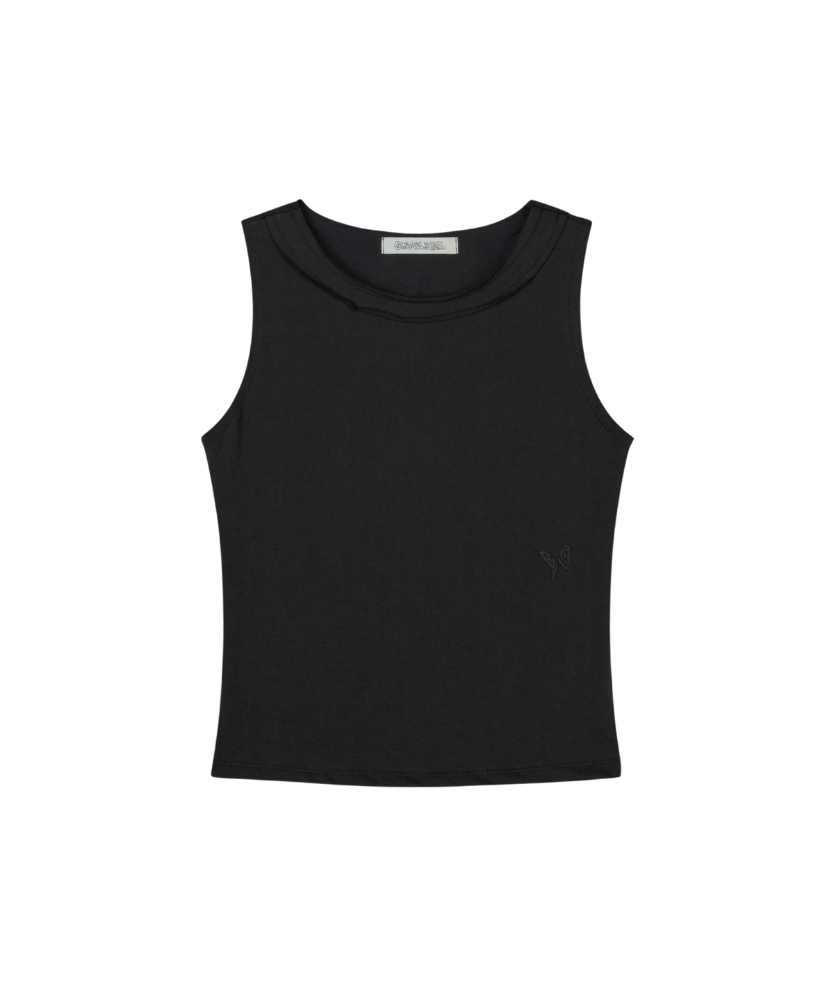 구월십일(GUWOLSIBIL) NECK CUT EDGE SLEEVELESS BLACK