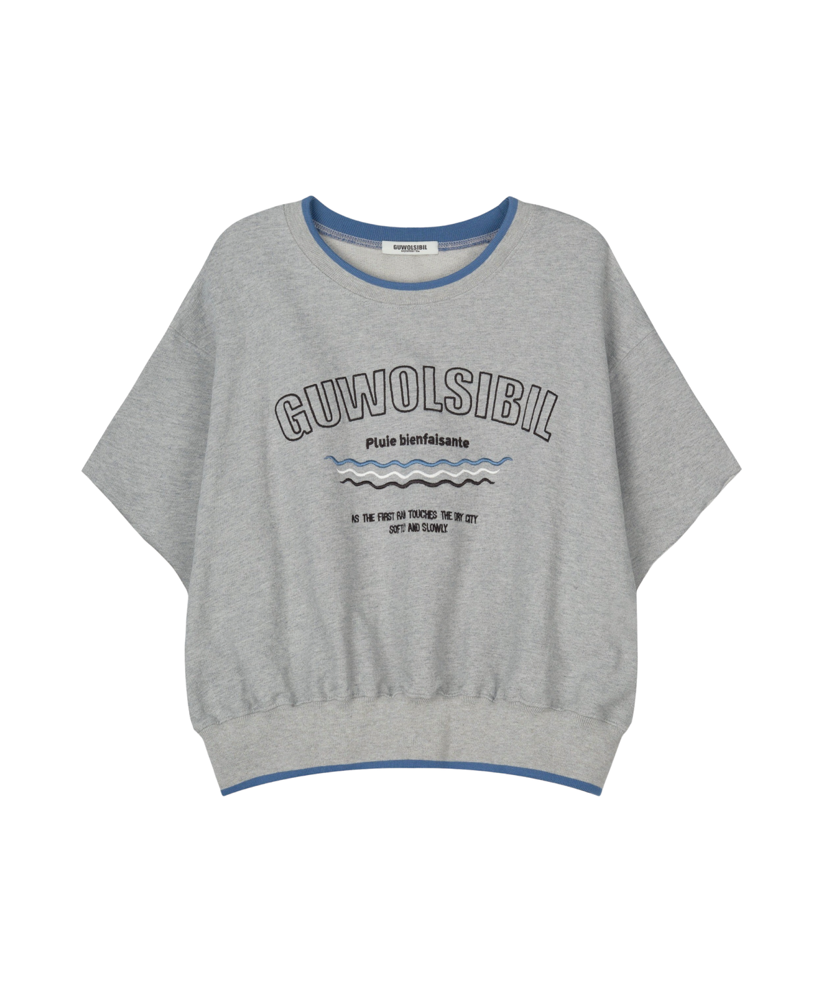 구월십일(GUWOLSIBIL) APPLIQUE CROP MTM GREY