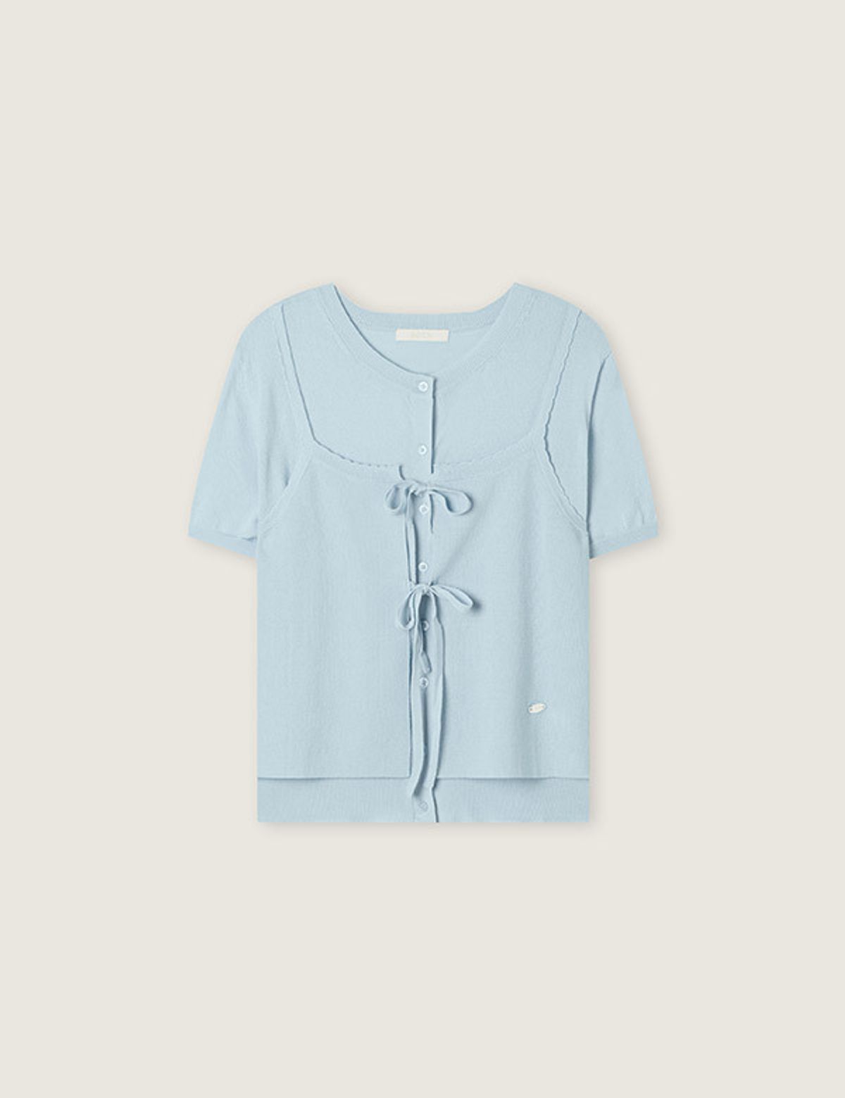 로엠(ROEM) RE 반팔 뷔스티에 매칭 가디건 (RMCKG23R13) RMCKG25RT3