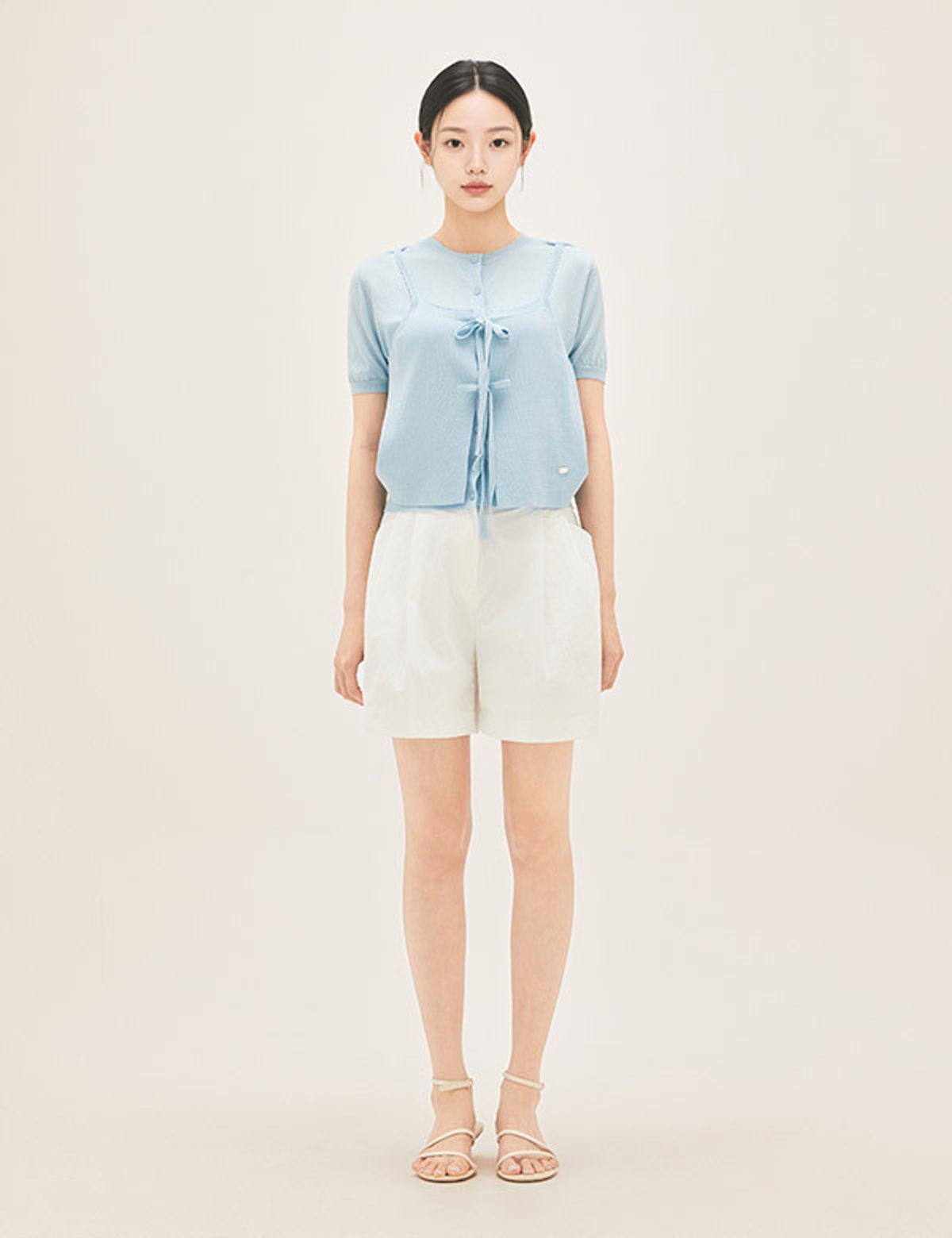 로엠(ROEM) RE 반팔 뷔스티에 매칭 가디건 (RMCKG23R13) RMCKG25RT3