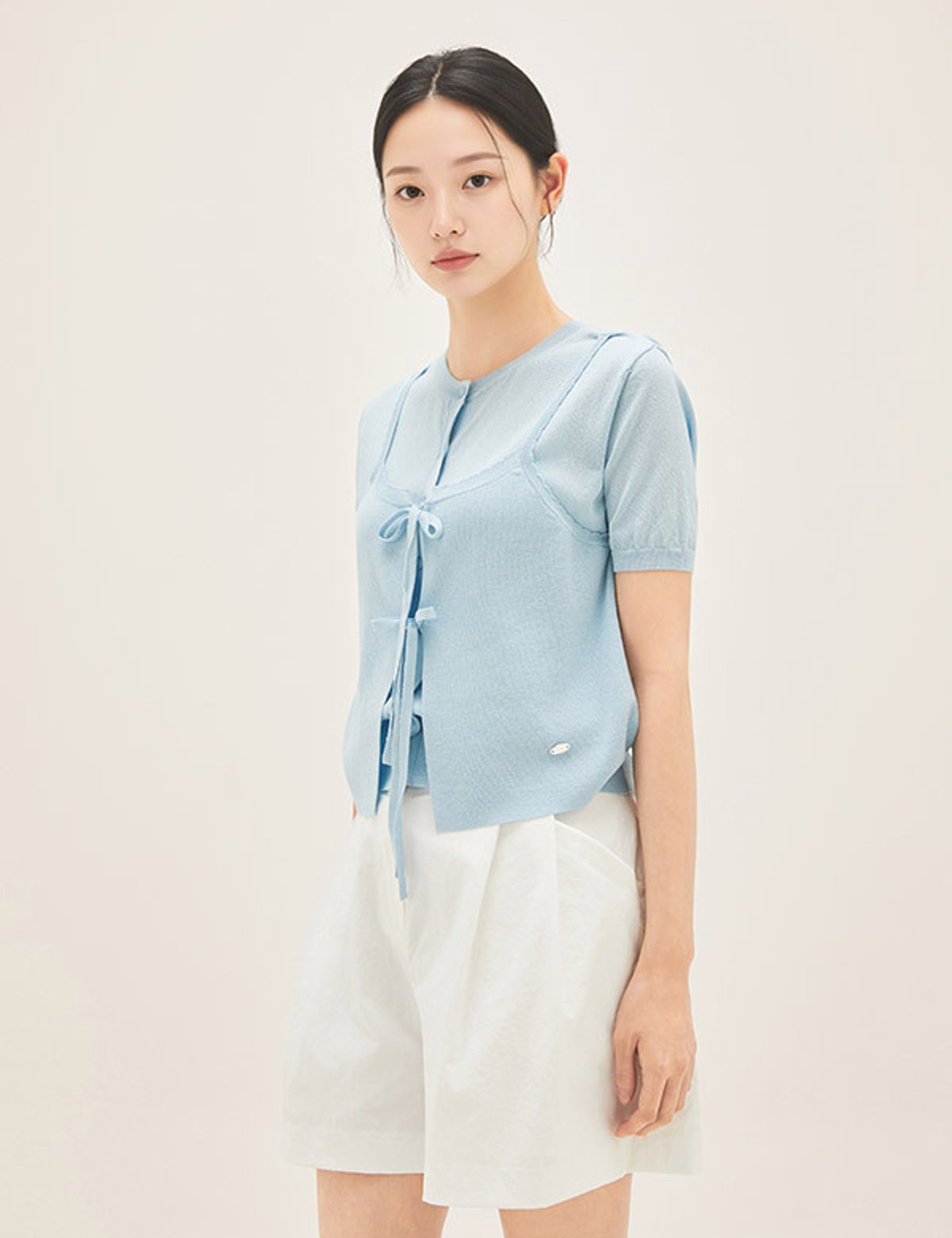 로엠(ROEM) RE 반팔 뷔스티에 매칭 가디건 (RMCKG23R13) RMCKG25RT3