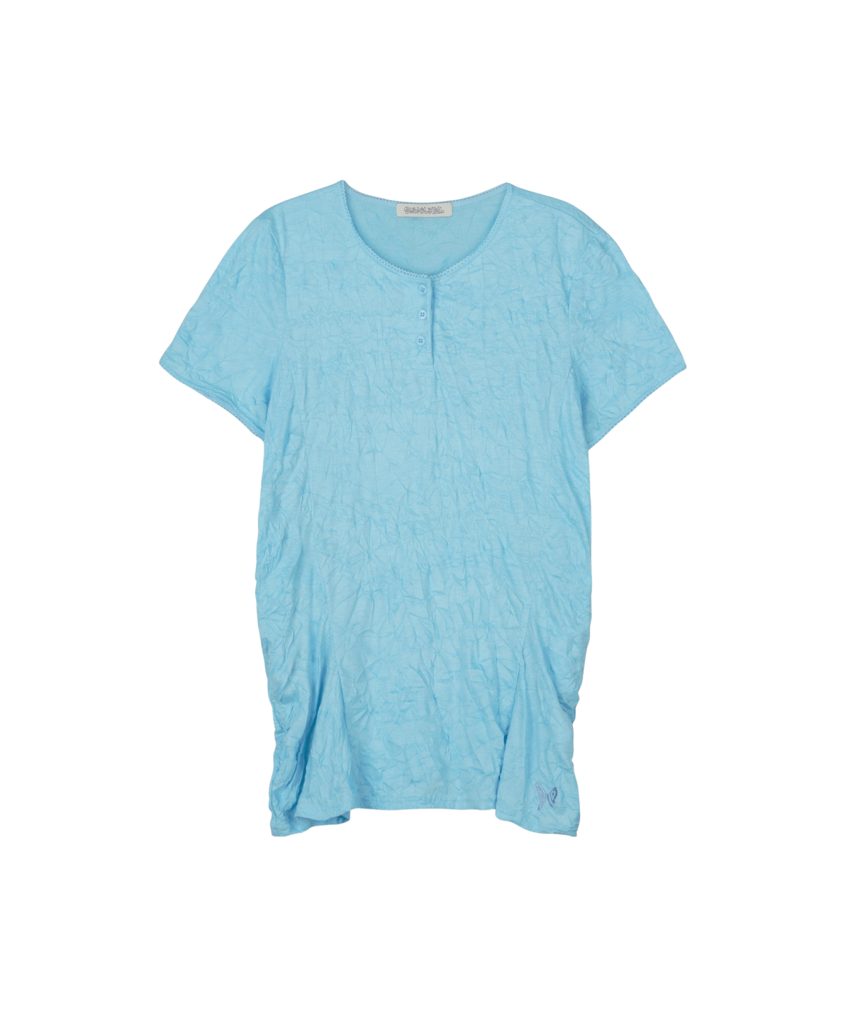 구월십일(GUWOLSIBIL) LACE PUMP CAP SLEEVE TOP SKYBLUE