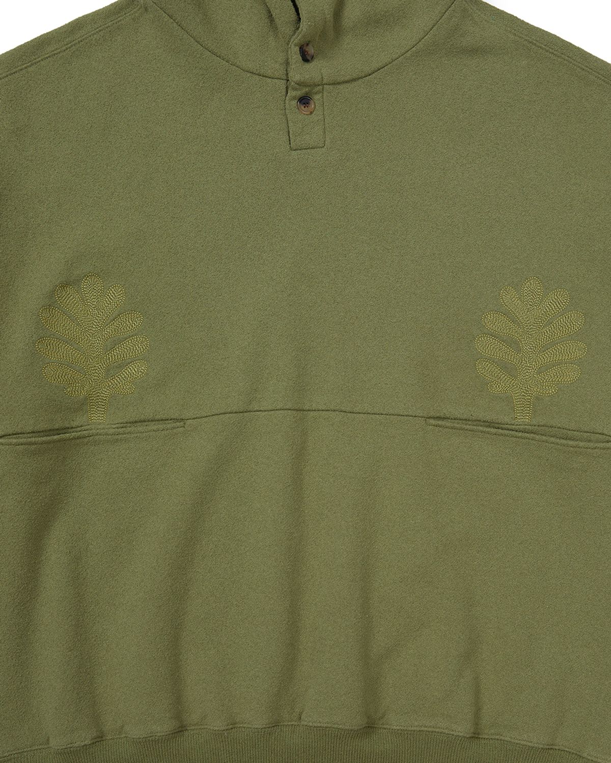 카락터(KARACTOR) Earth button hoodie / Leaf