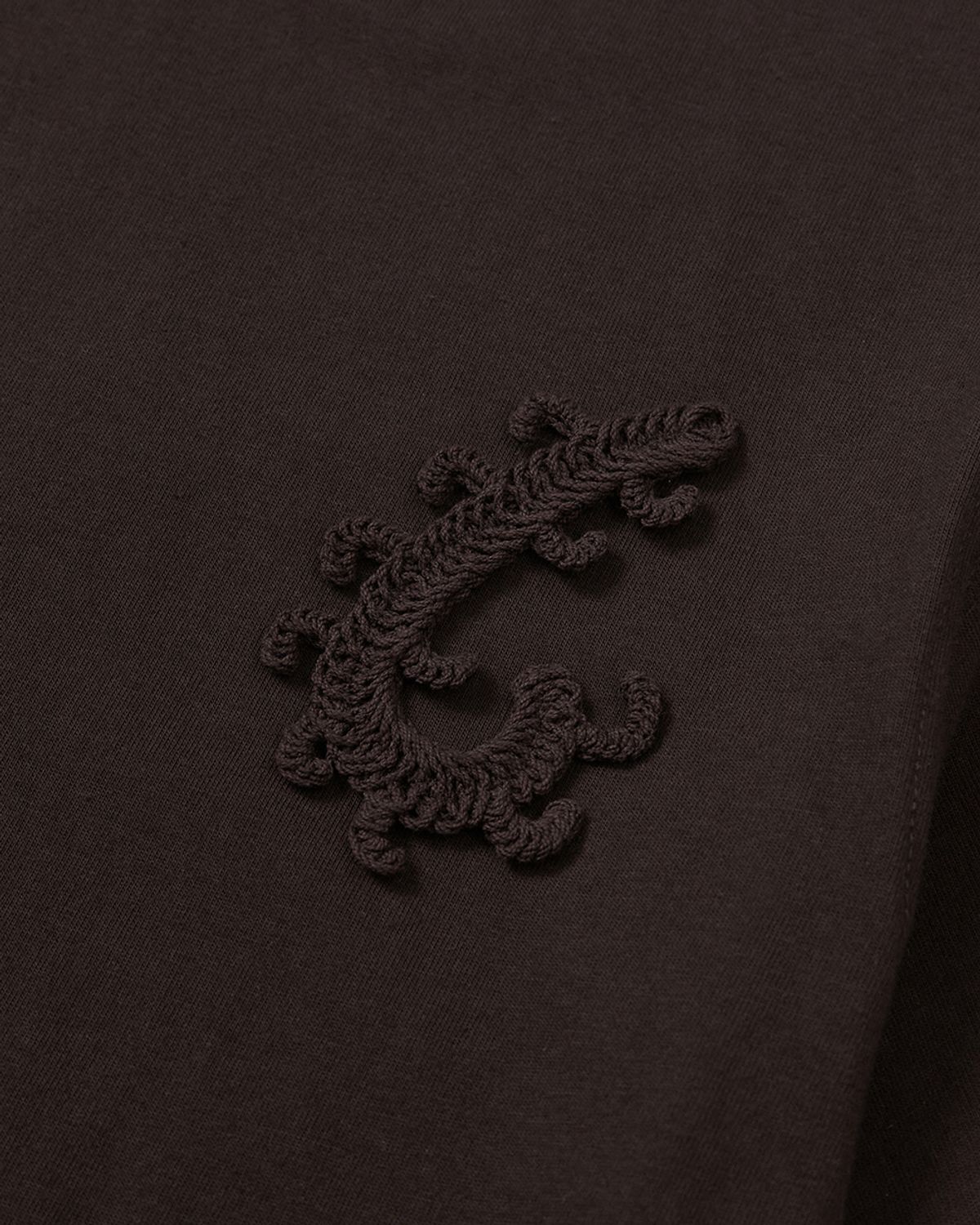 카락터(KARACTOR) Weaving stem T-shirts / Brown