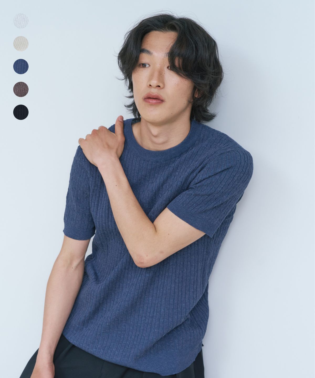 노든(NODEN) [2PACK] 써머 케이블 라운드 니트 - 5COLOR